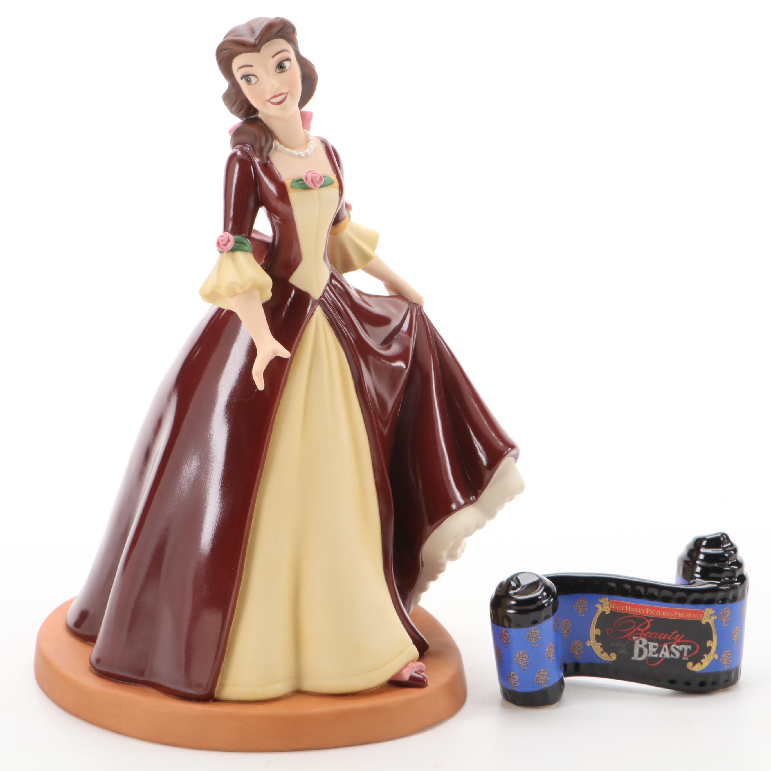 Classics Walt Disney Collection Ceramic Figurines Including "Belle & Beast"