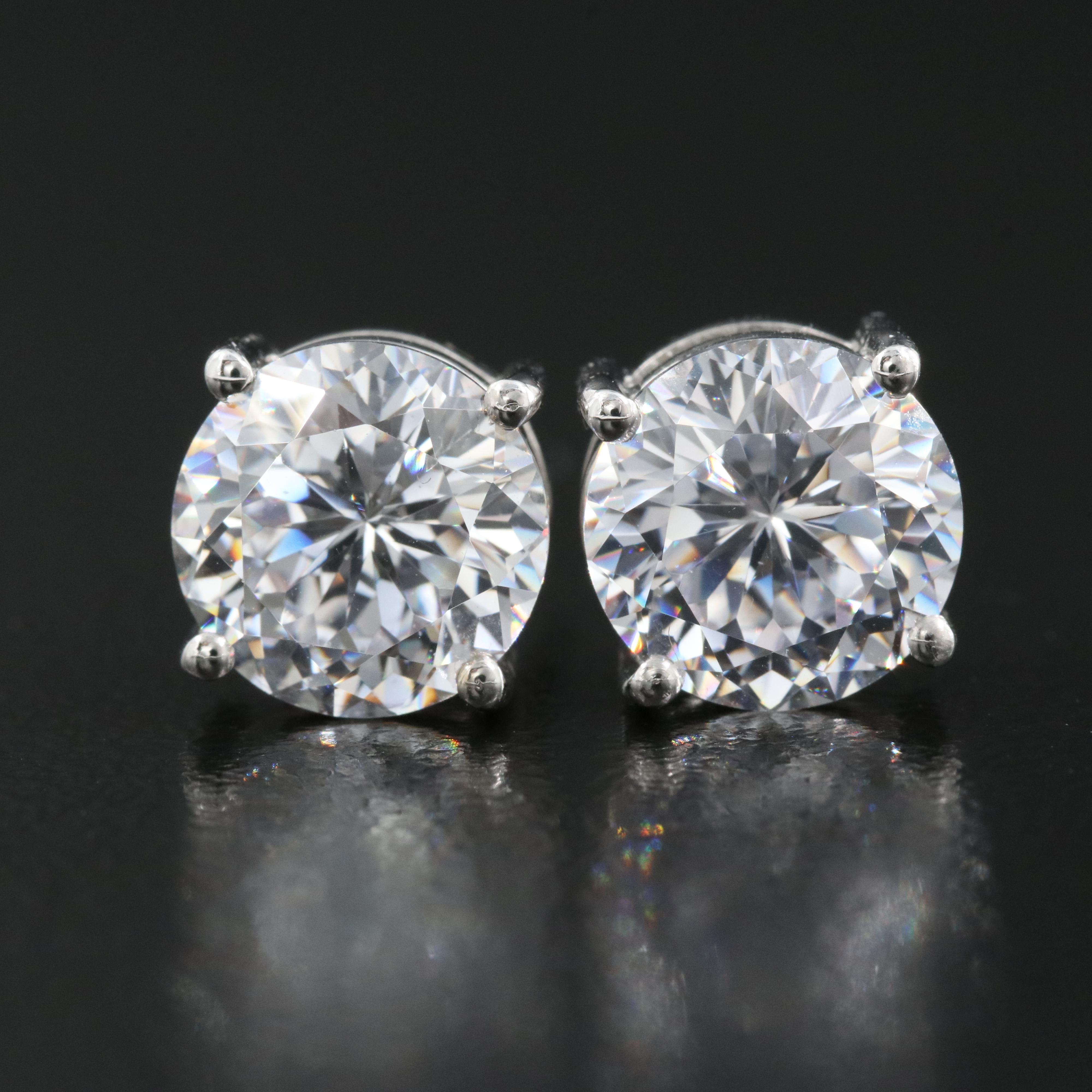 Sterling Cubic Zirconia Stud Earrings