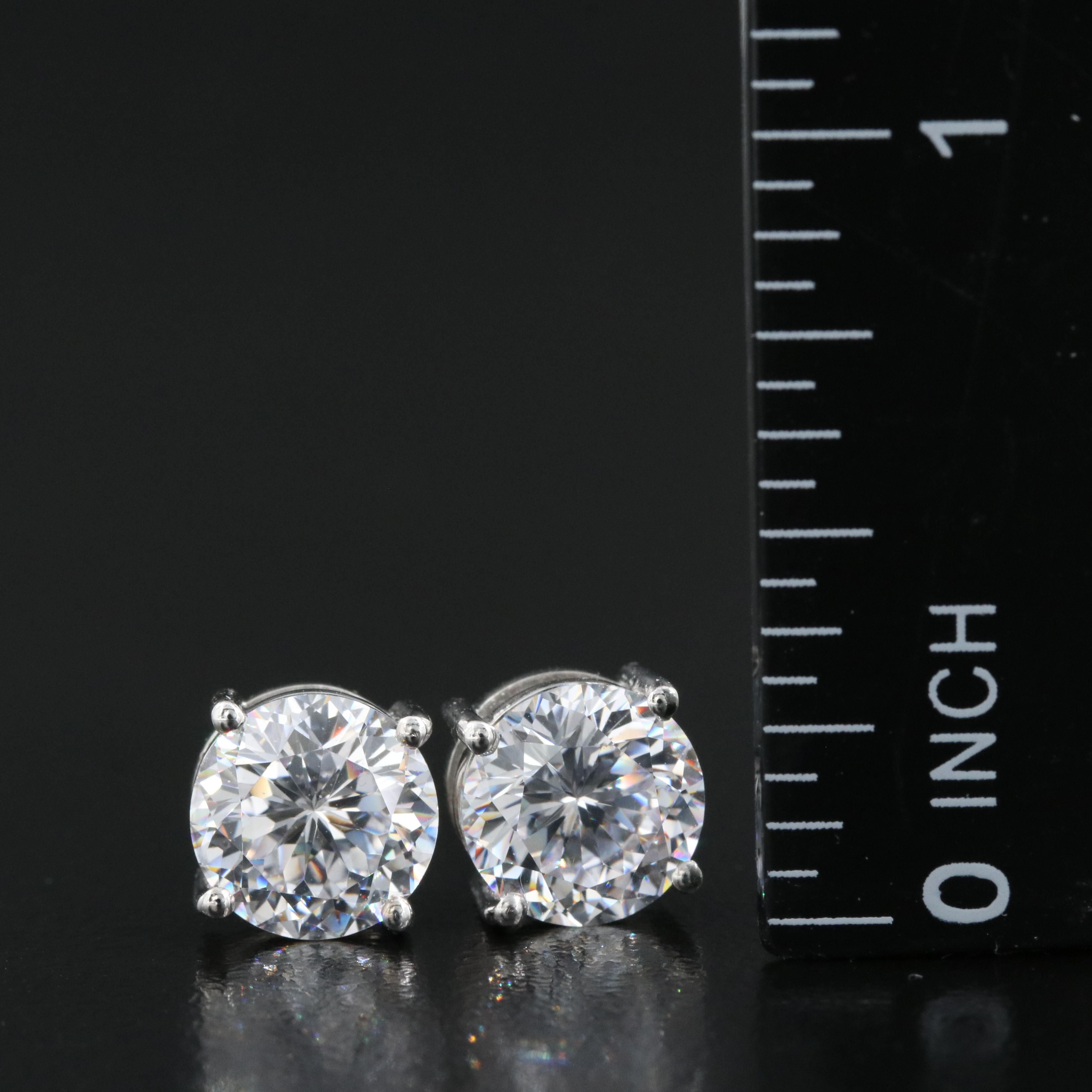 Sterling Cubic Zirconia Stud Earrings