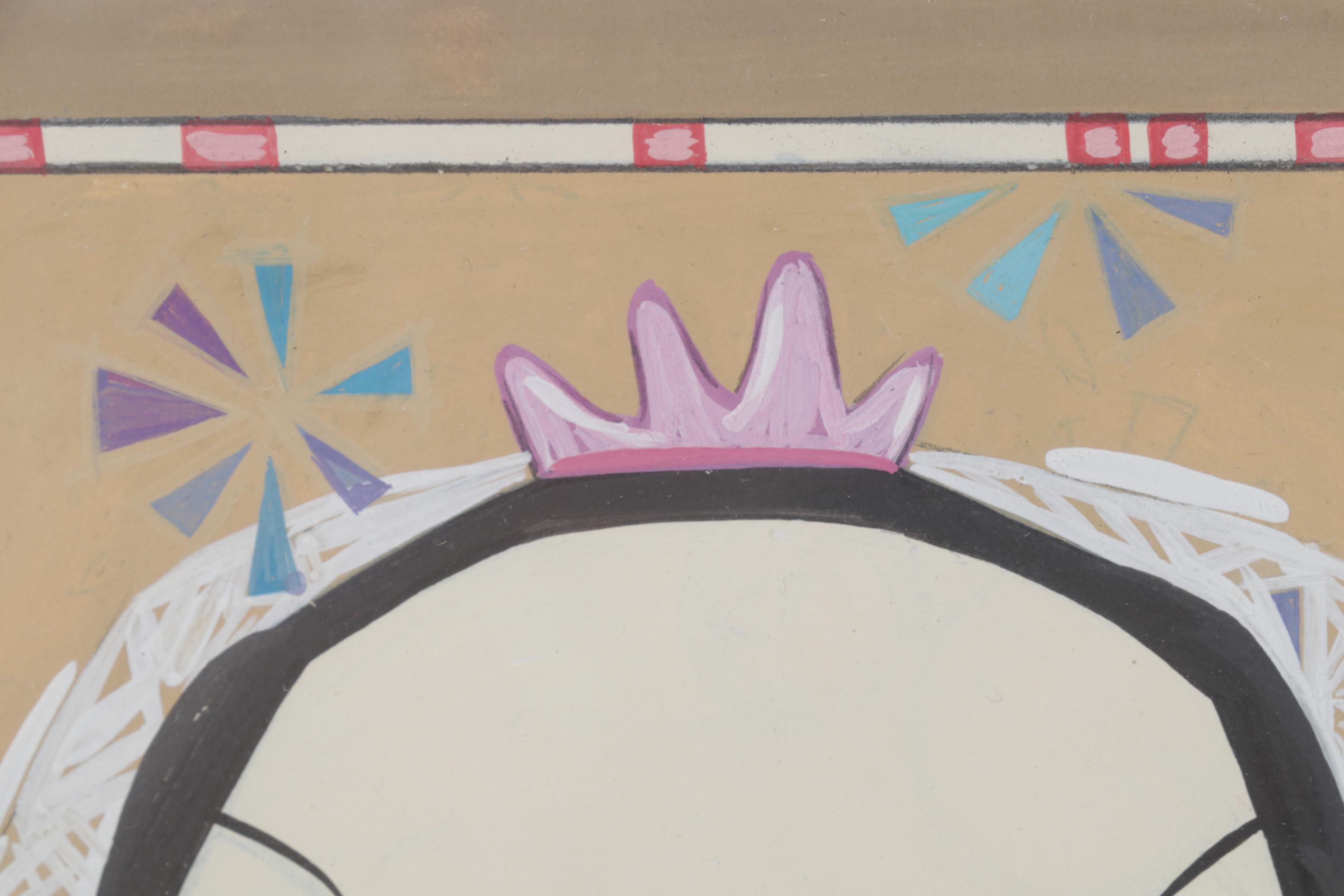 Paul Moschell Gouache Painting "The Bride," 21st Century