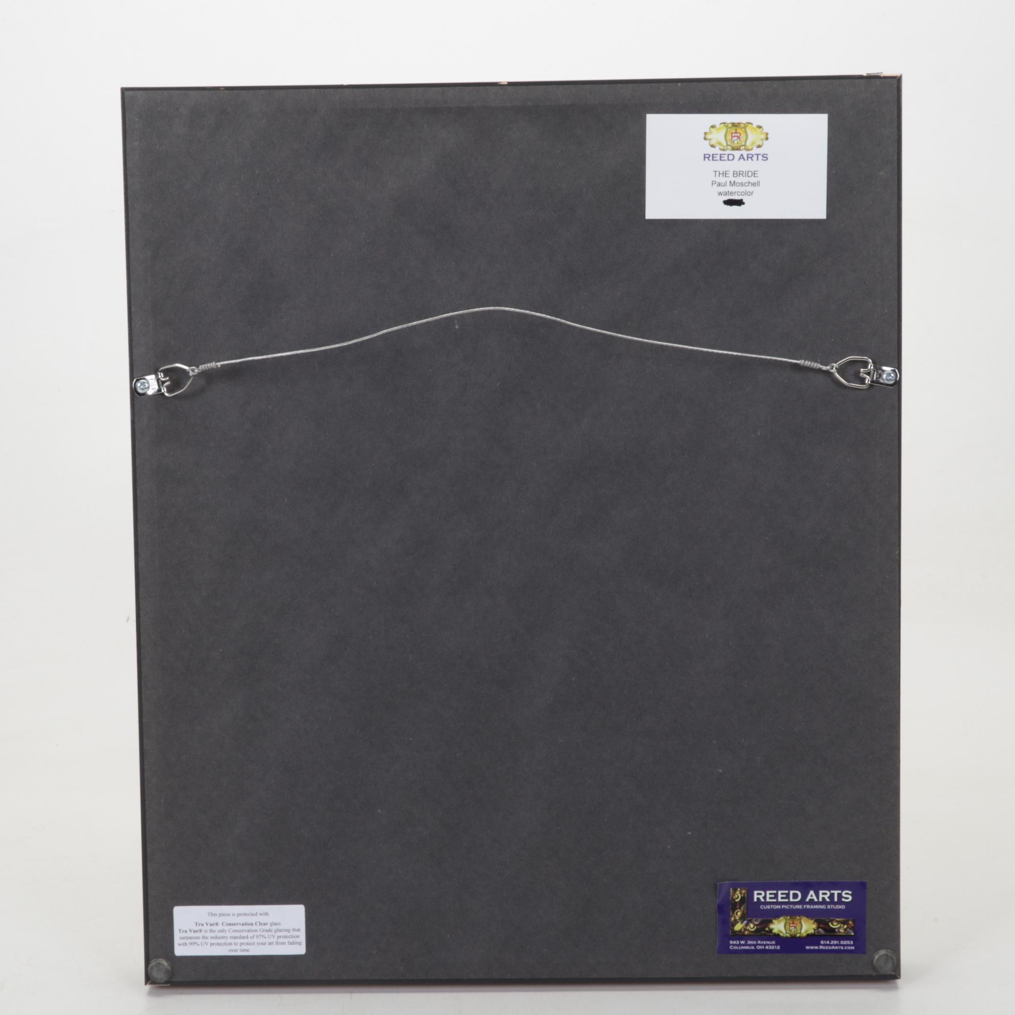 Paul Moschell Gouache Painting "The Bride," 21st Century