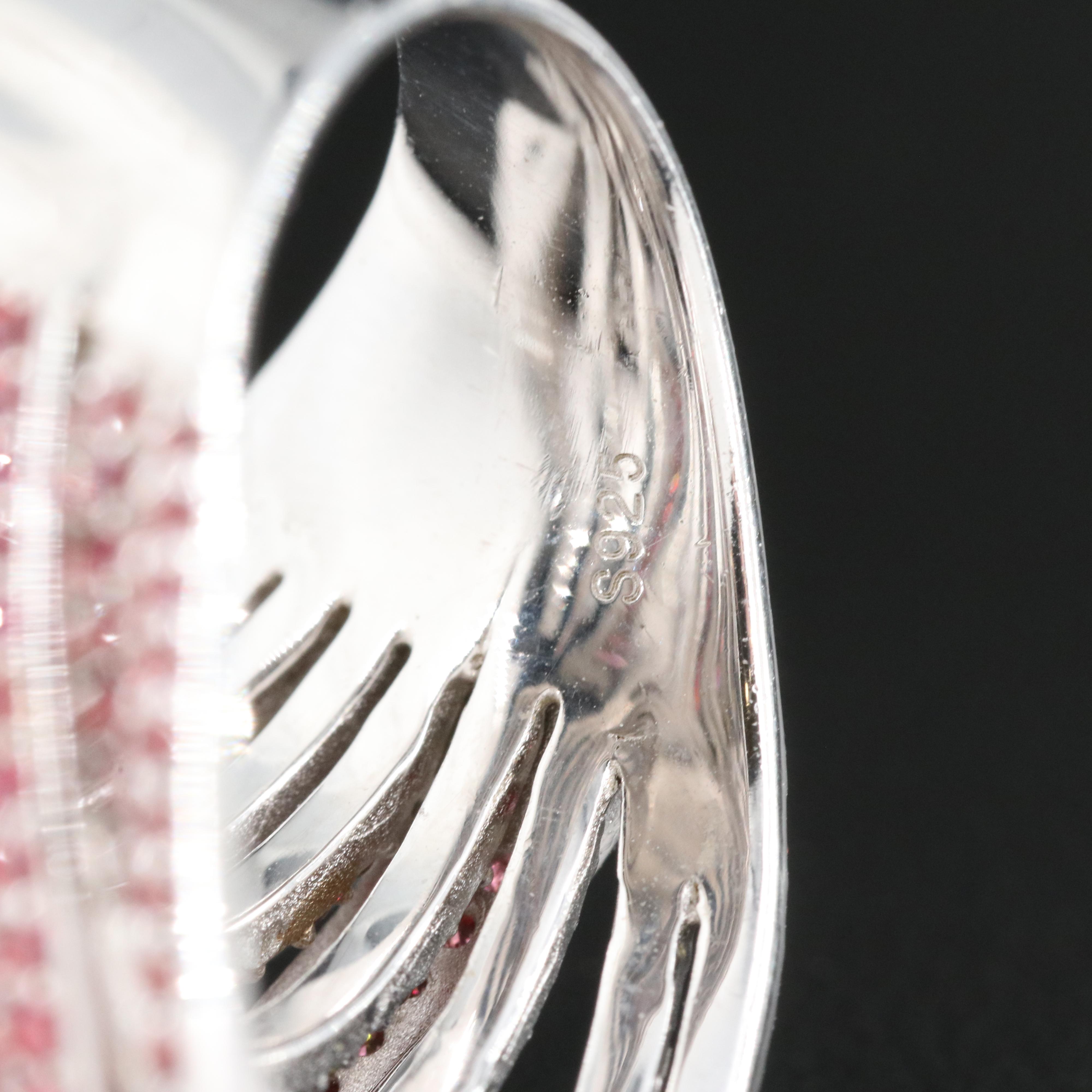 Sterling Cubic Zirconia Ribbon Crossover Ring