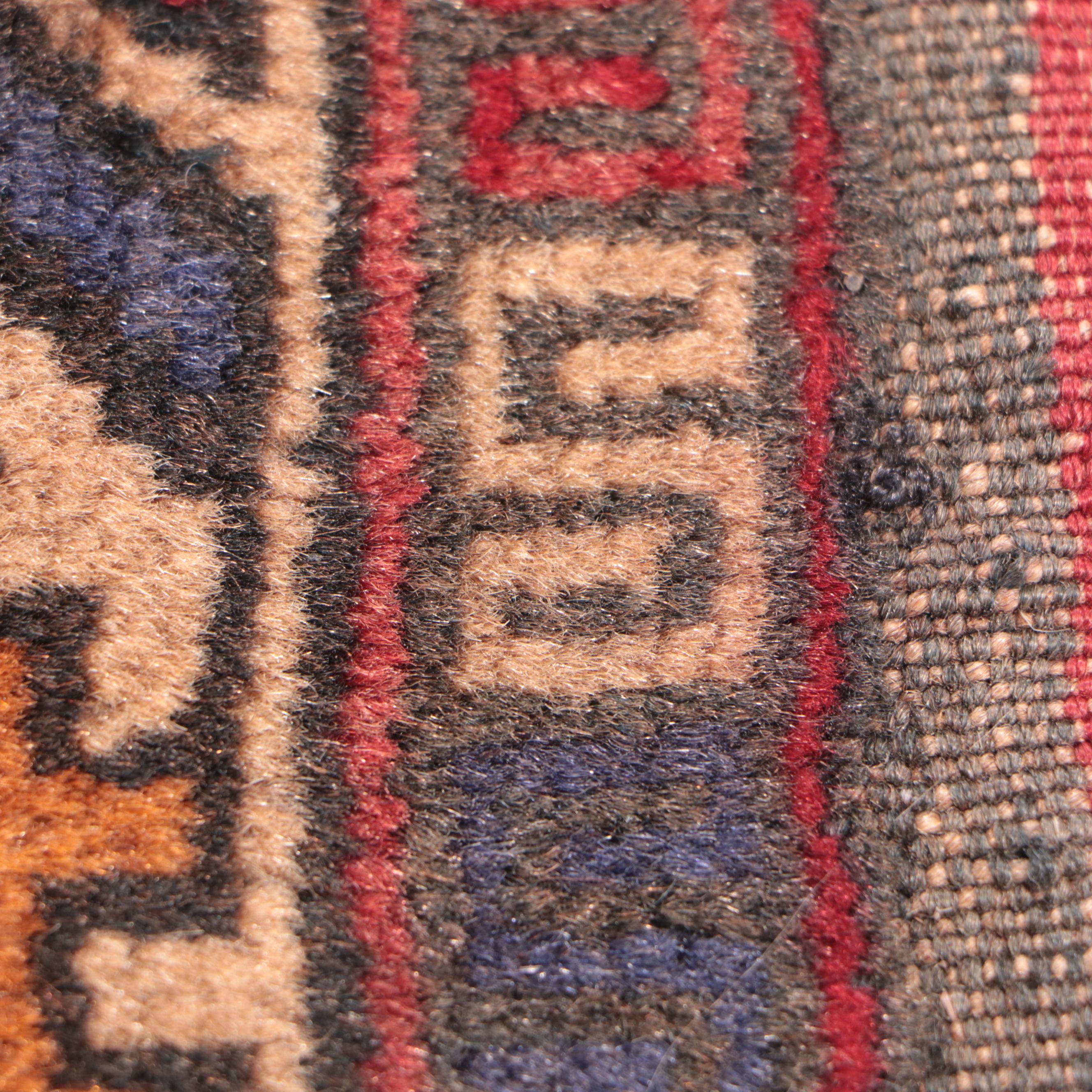 3'1 x 4'2 Hand-Knotted Afghan Pictorial Accent Rug