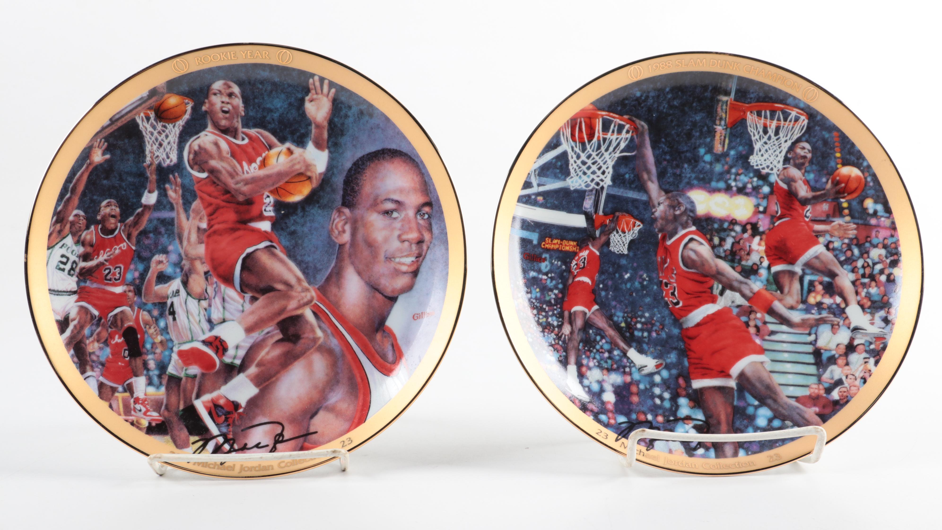 Bradford Exchange Michael Jordan Collection Limited Porcelain Collector Plates