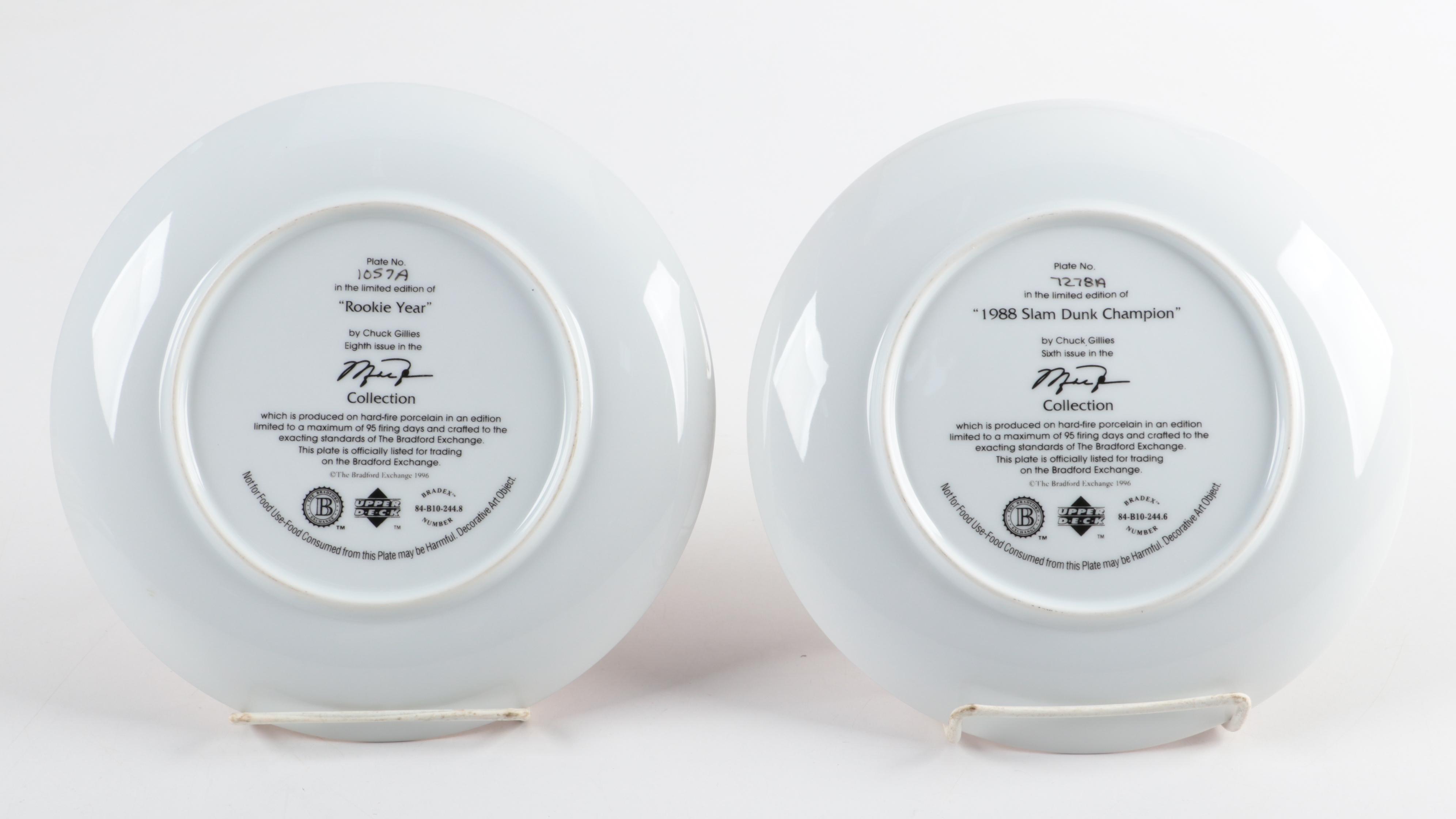 Bradford Exchange Michael Jordan Collection Limited Porcelain Collector Plates