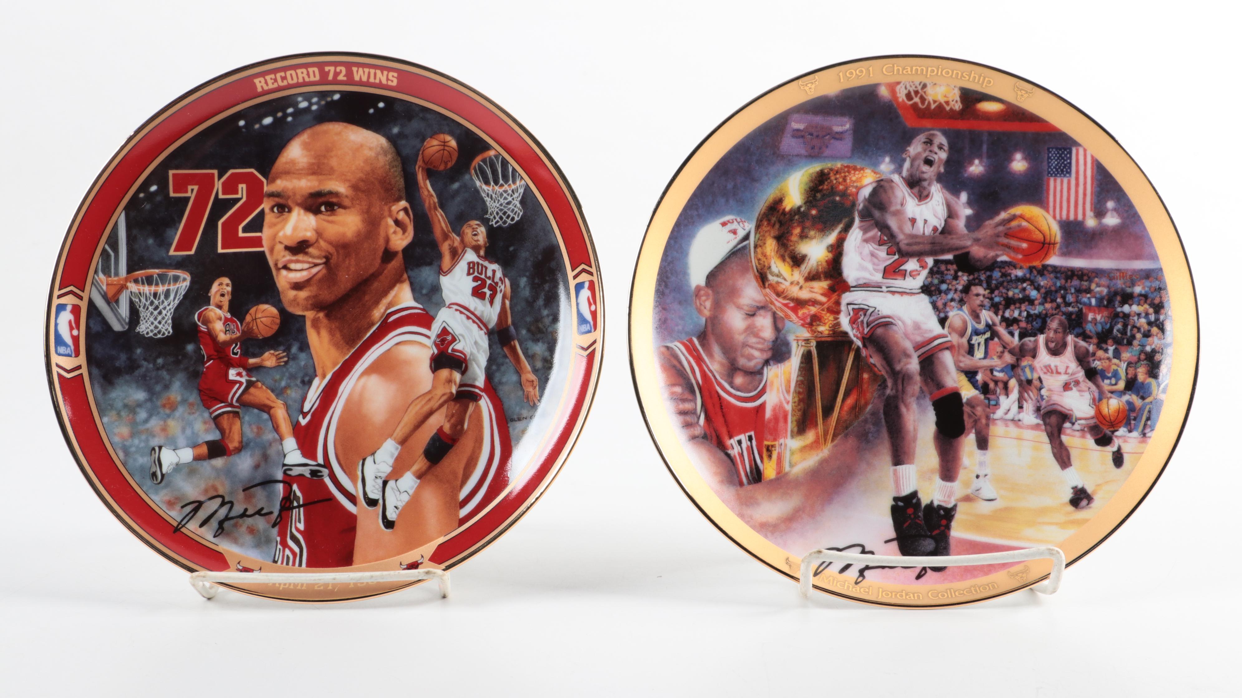 Bradford Exchange Michael Jordan Collection Limited Porcelain Collector Plates