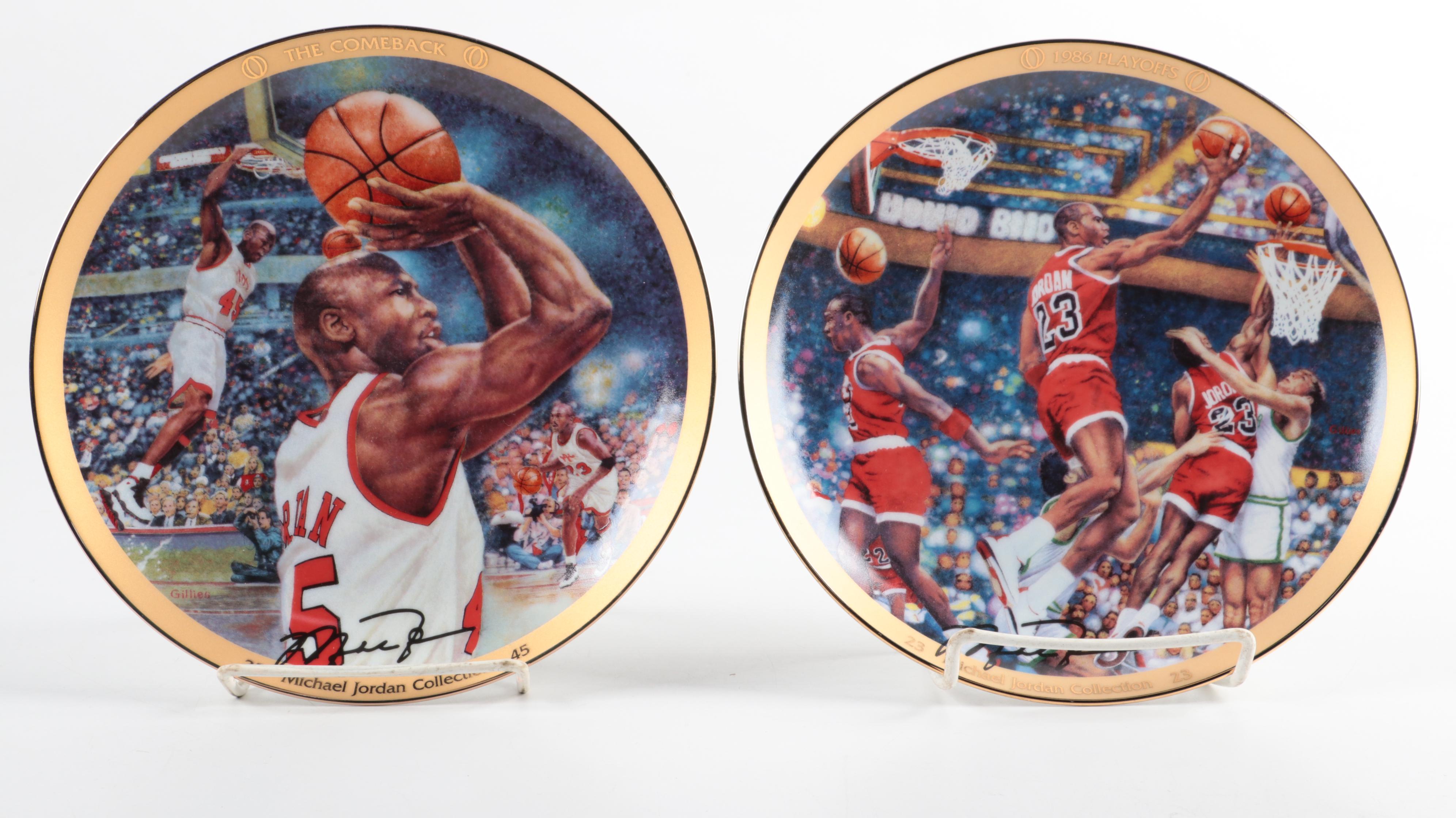 Bradford Exchange Michael Jordan Collection Limited Porcelain Collector Plates