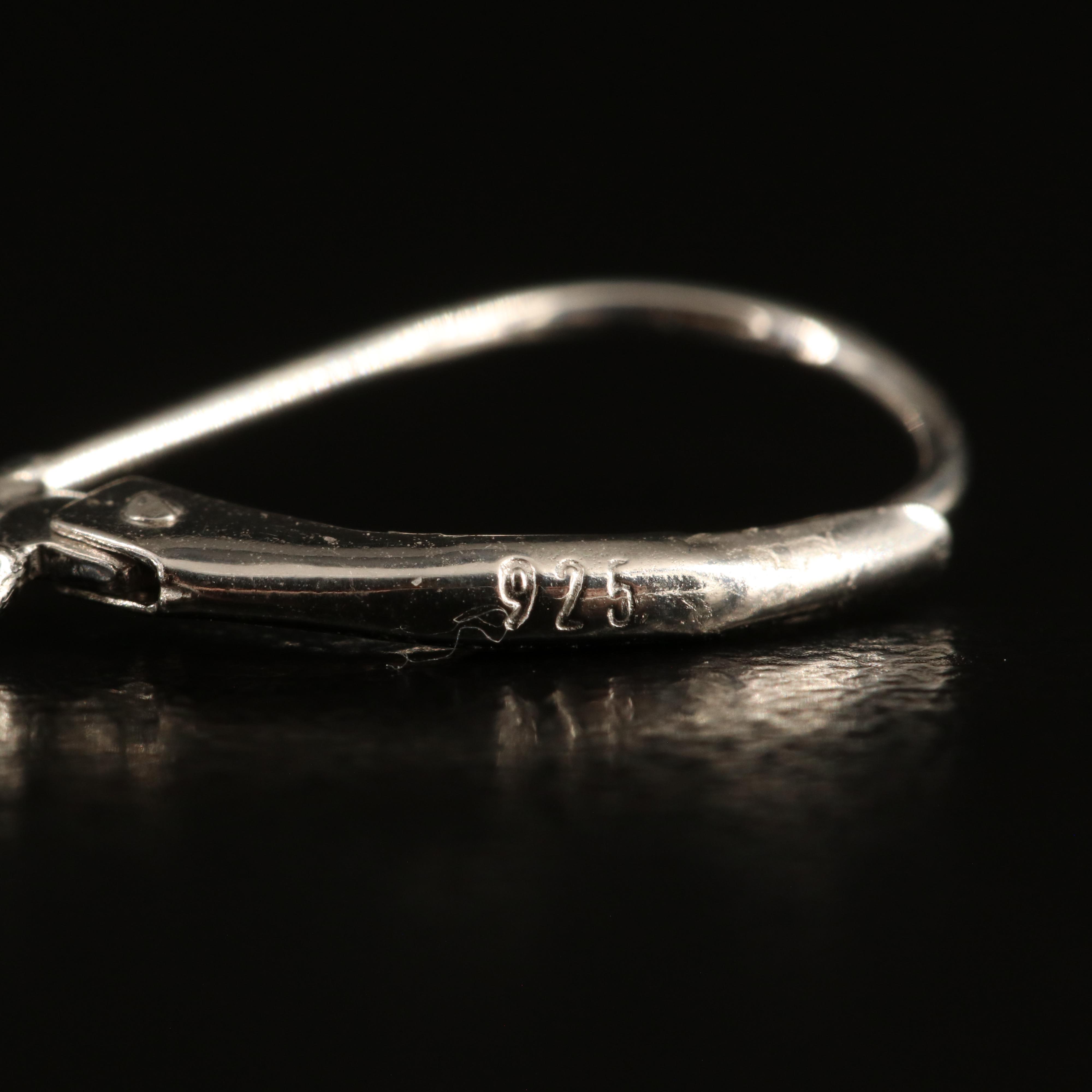 Sterling Swiss Blue Topaz and White Sapphire Earrings