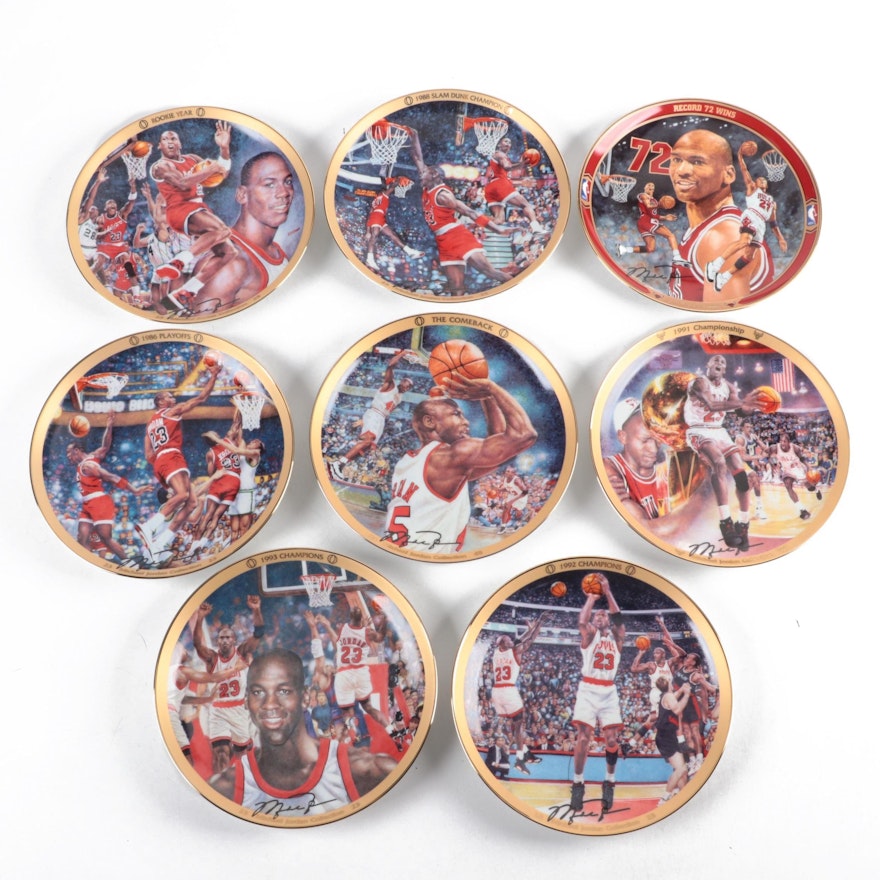 Bradford Exchange Michael Jordan Collection Limited Porcelain Collector Plates