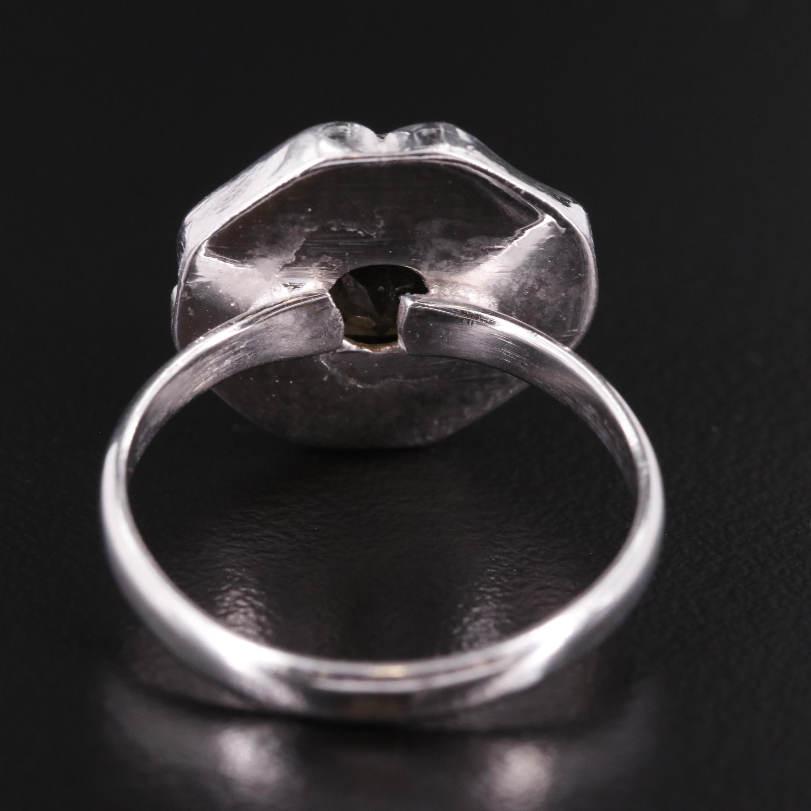 Sterling Smoky Quartz Ring