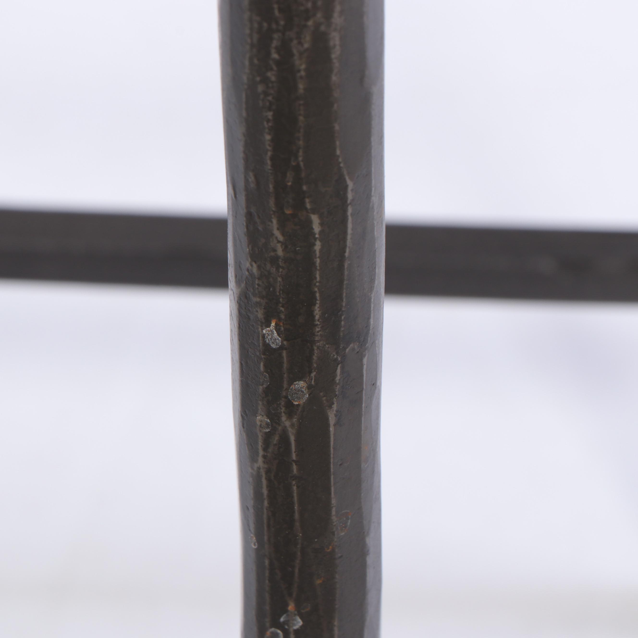 Modern Steel and Glass Console Table