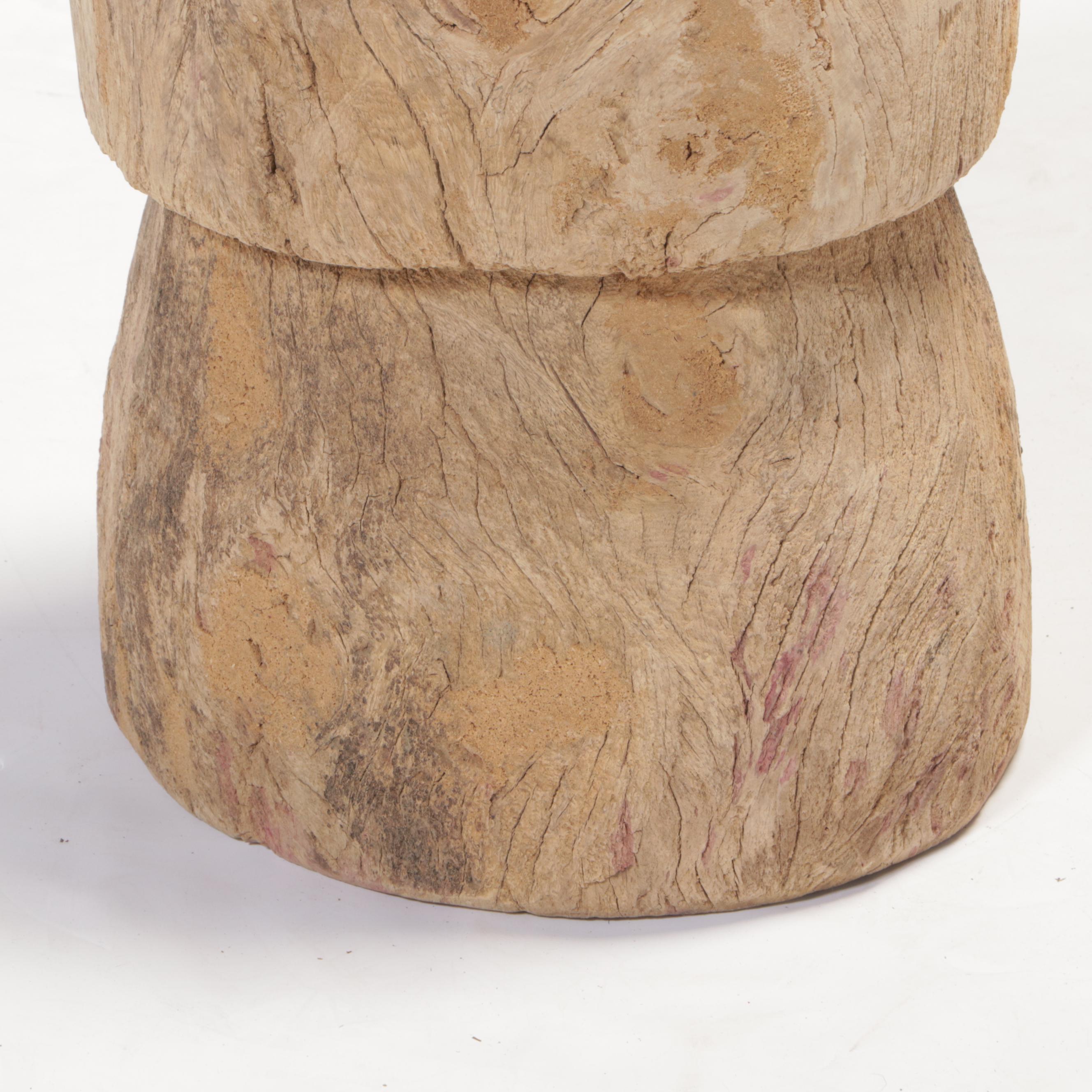 Handcarved Indian Wooden Rice Pounder