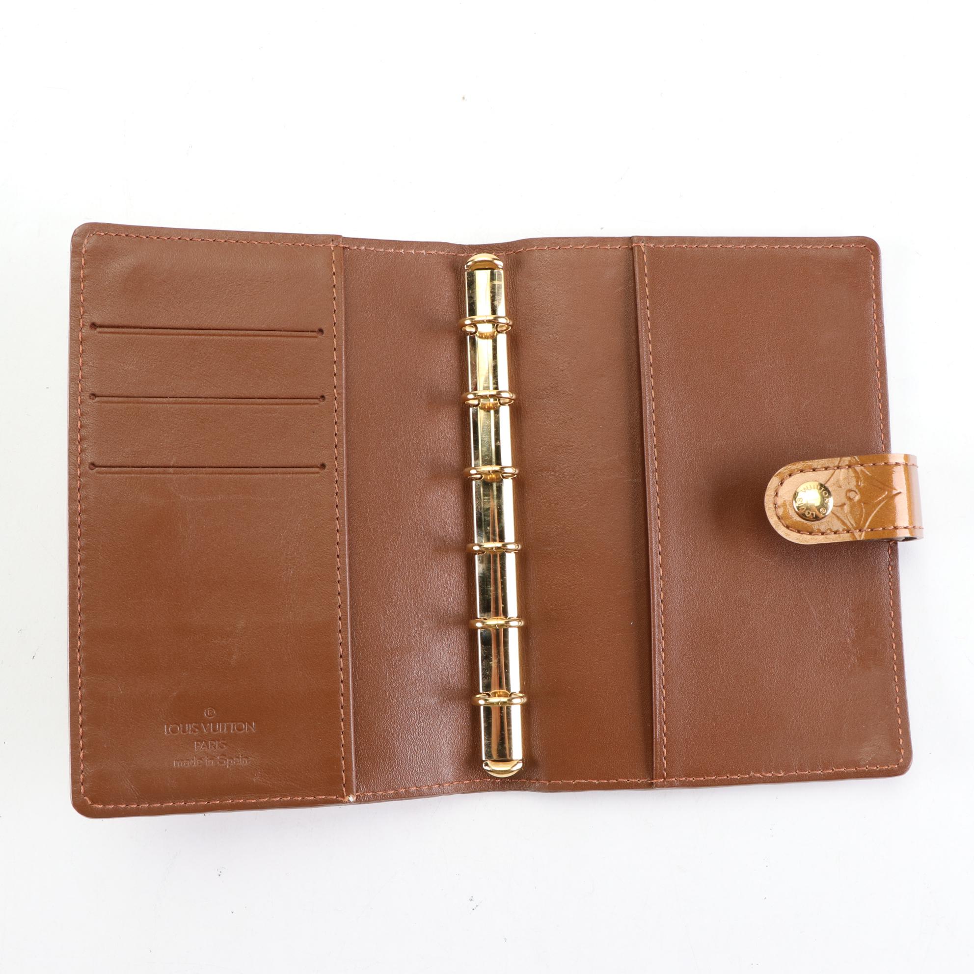 Louis Vuitton Agenda Cover in Bronze Monogram Vernis