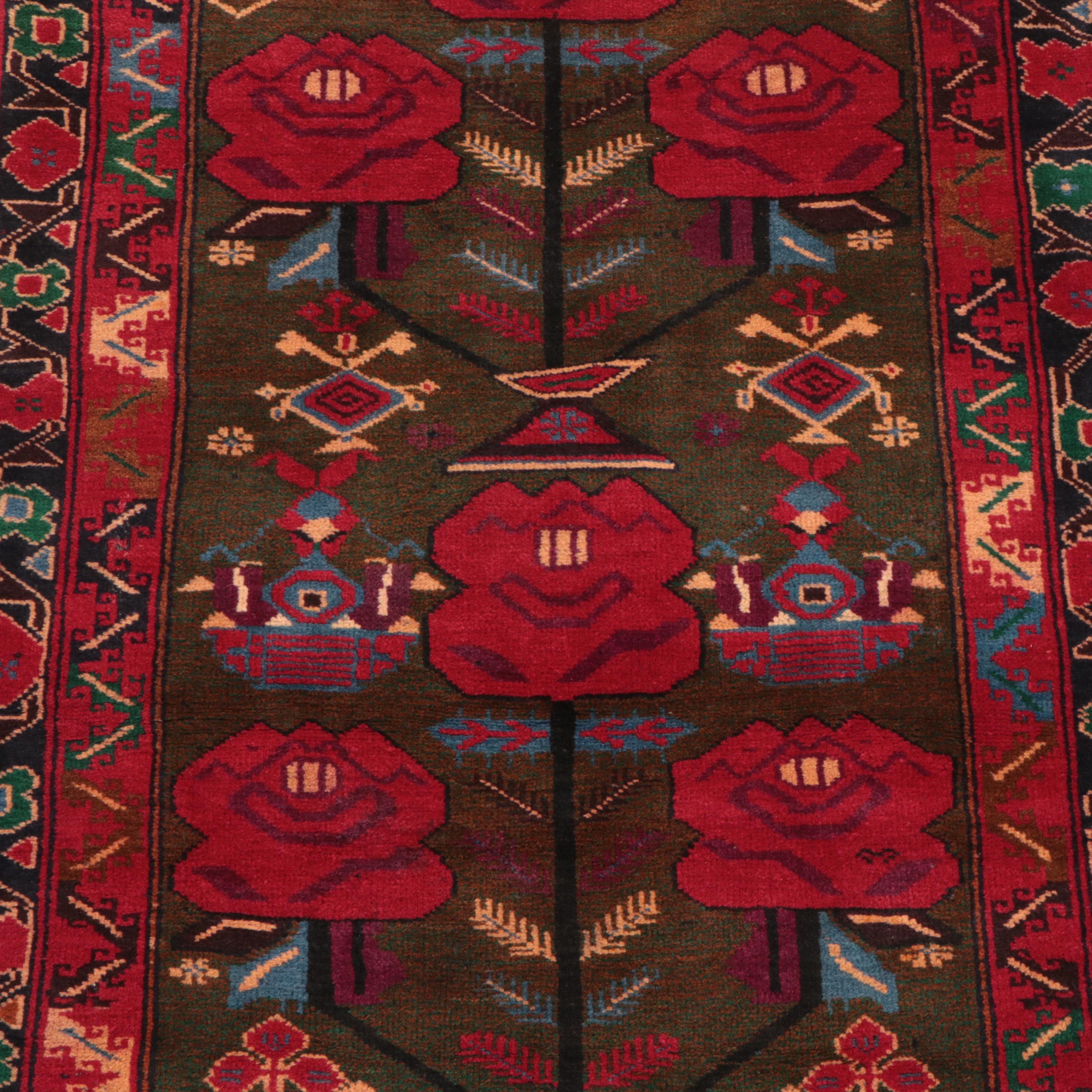 3' x 4'4 Hand-Knotted Afghan Baluch Accent Rug