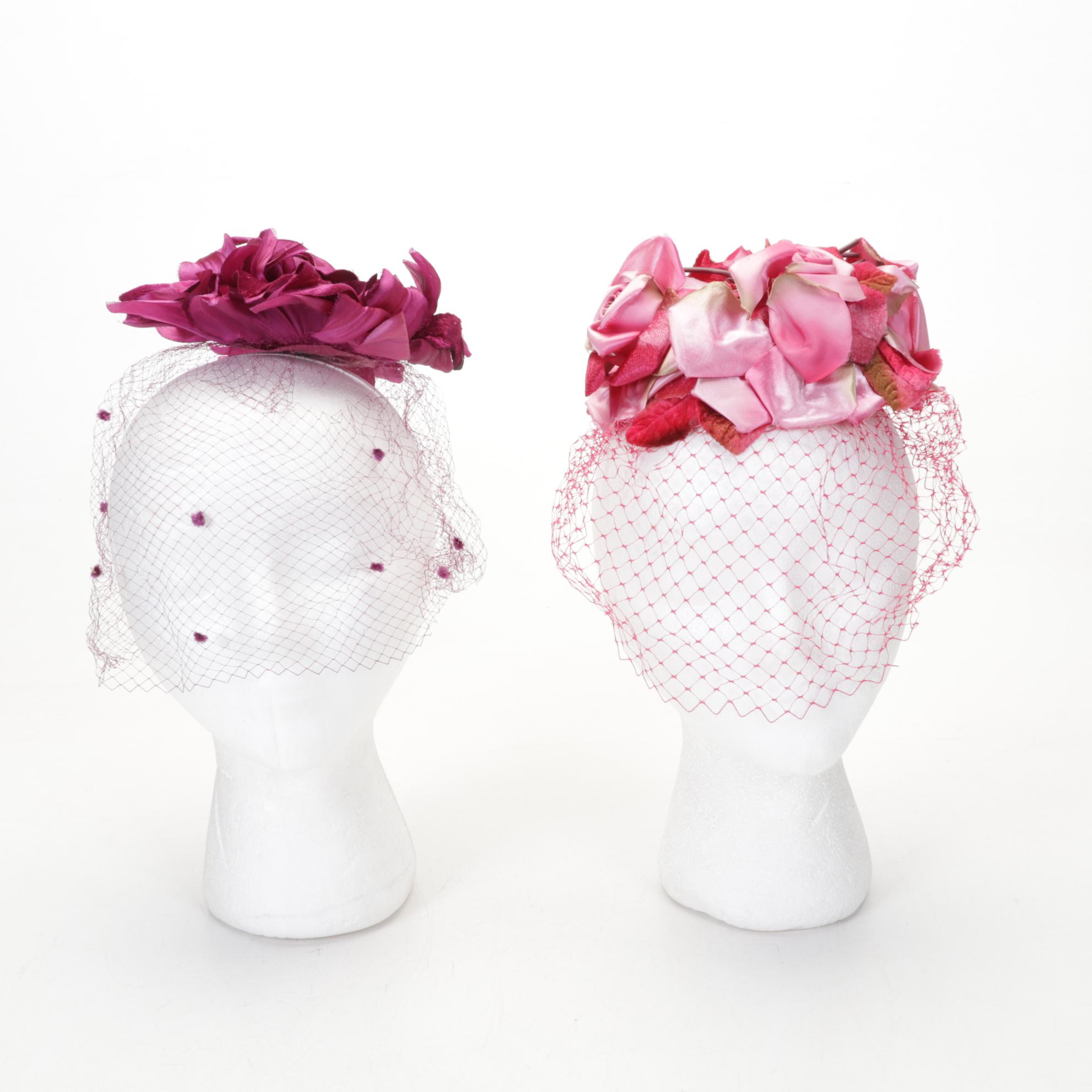 Scala Pronto and Other Pink Summer Occasion Hats, Vintage to Contemporary