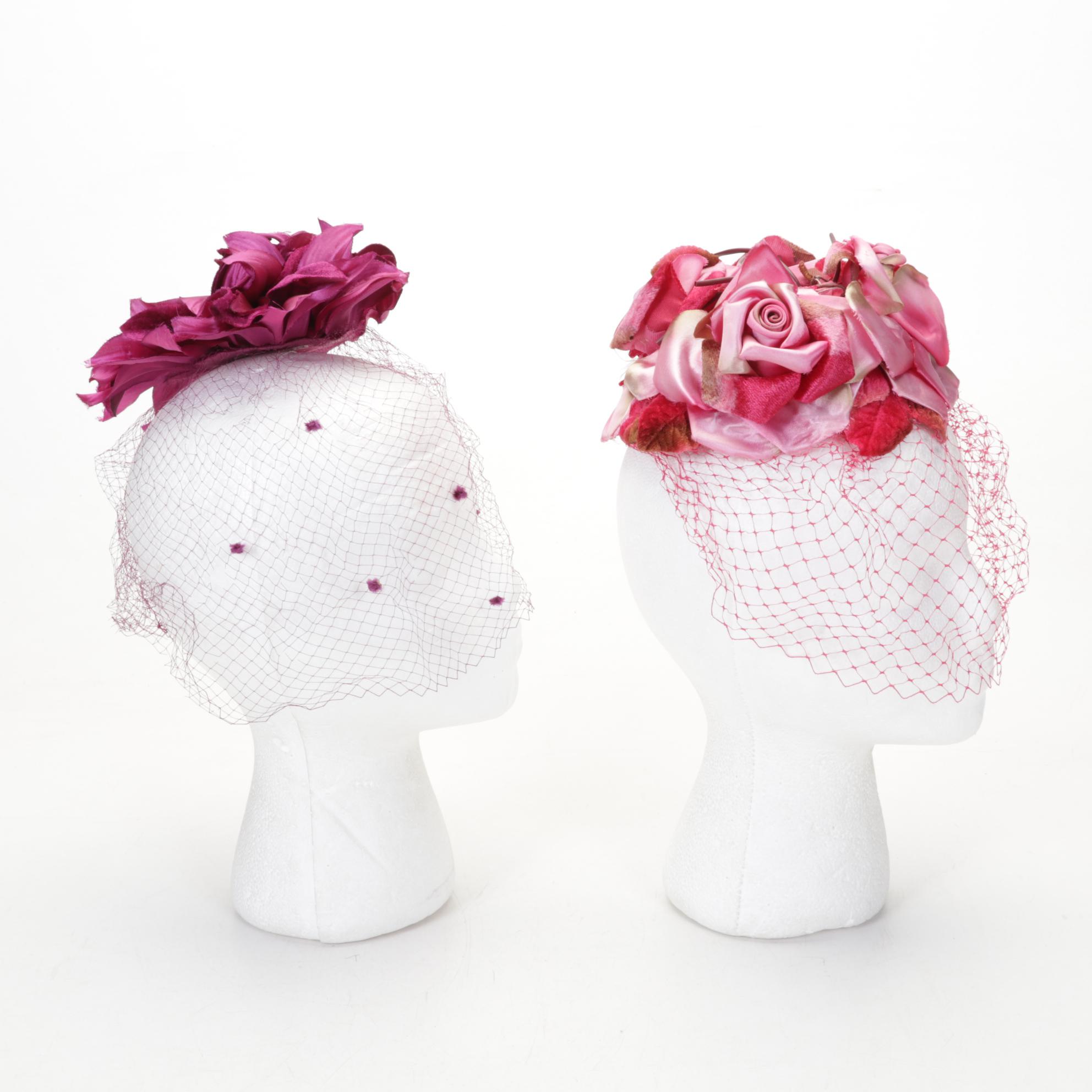 Scala Pronto and Other Pink Summer Occasion Hats, Vintage to Contemporary
