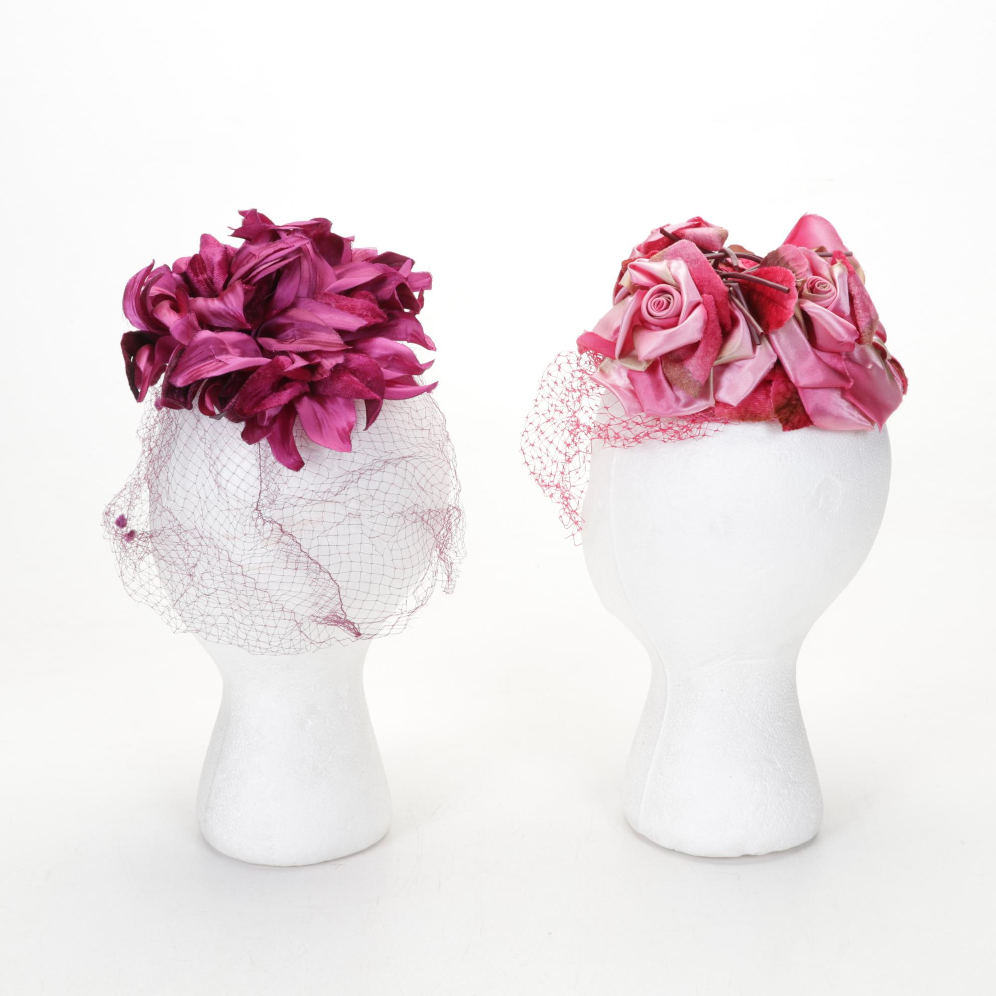 Scala Pronto and Other Pink Summer Occasion Hats, Vintage to Contemporary