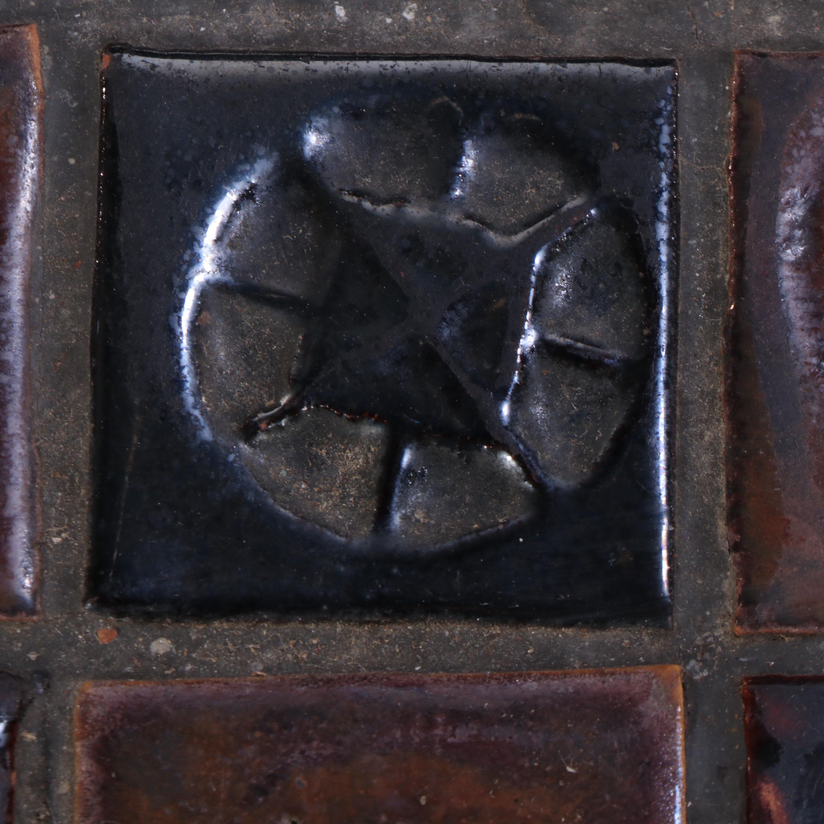 Mid Century Modern Tile-Top Wooden Coffee Table