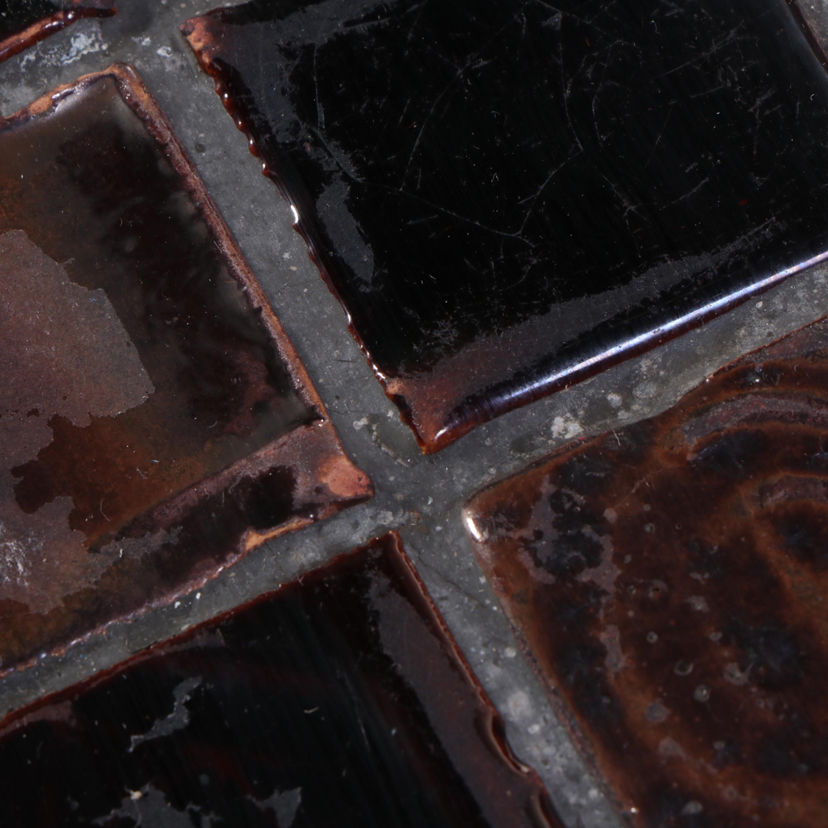 Mid Century Modern Tile-Top Wooden Coffee Table