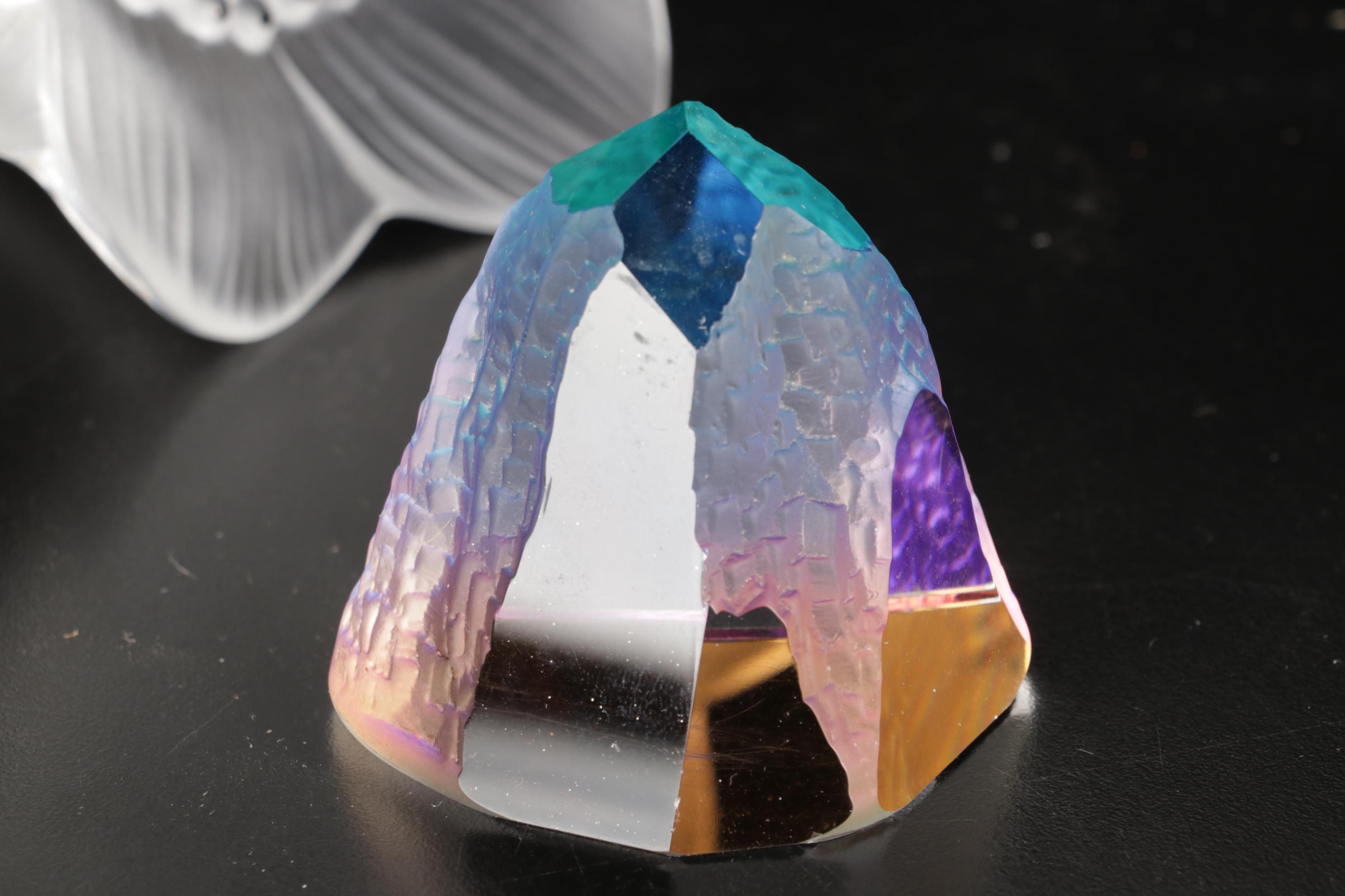 Lalique Anemone Paperweight, L'Air du Temps, Matson Ormolu on Glass Flacons