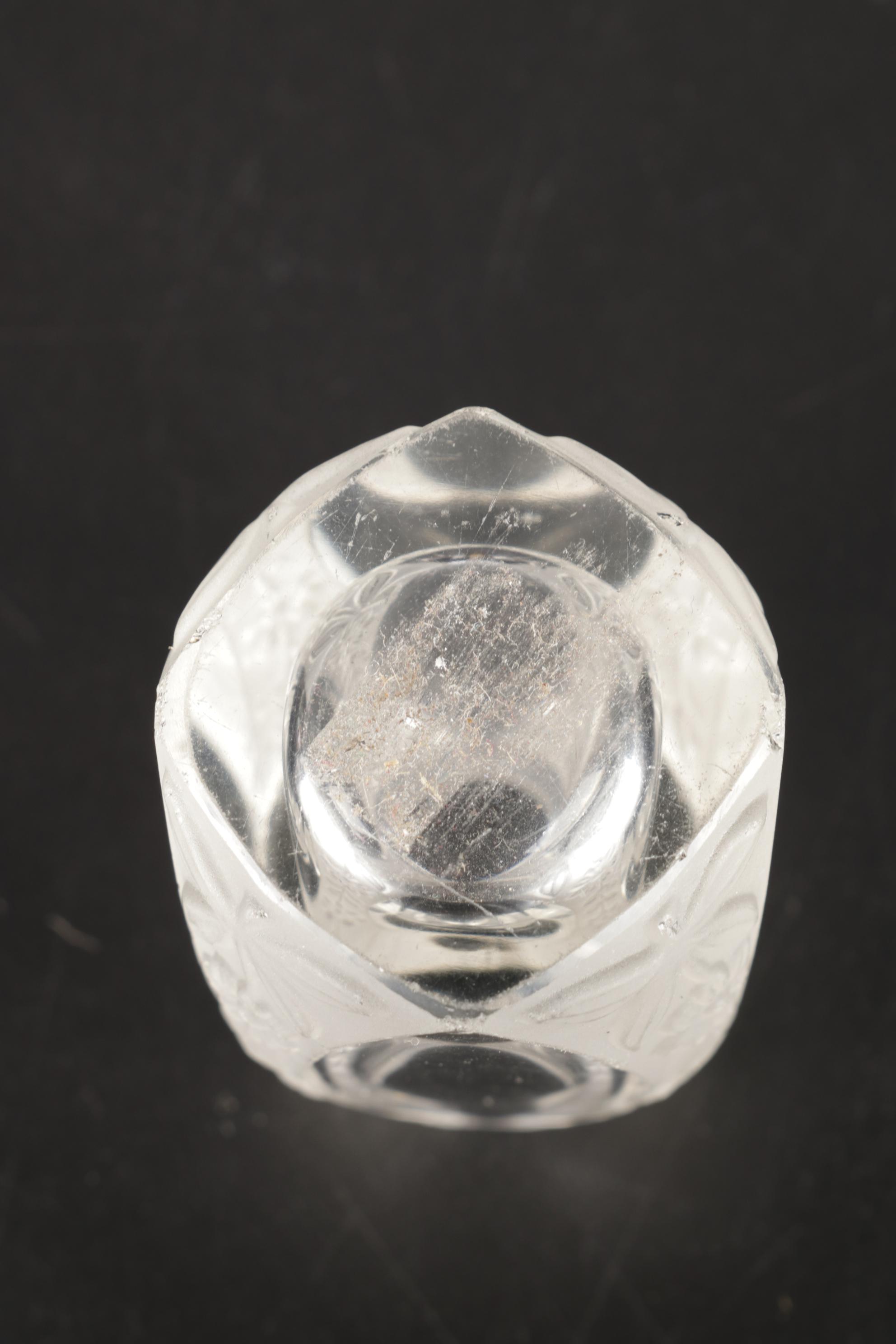 Lalique Anemone Paperweight, L'Air du Temps, Matson Ormolu on Glass Flacons