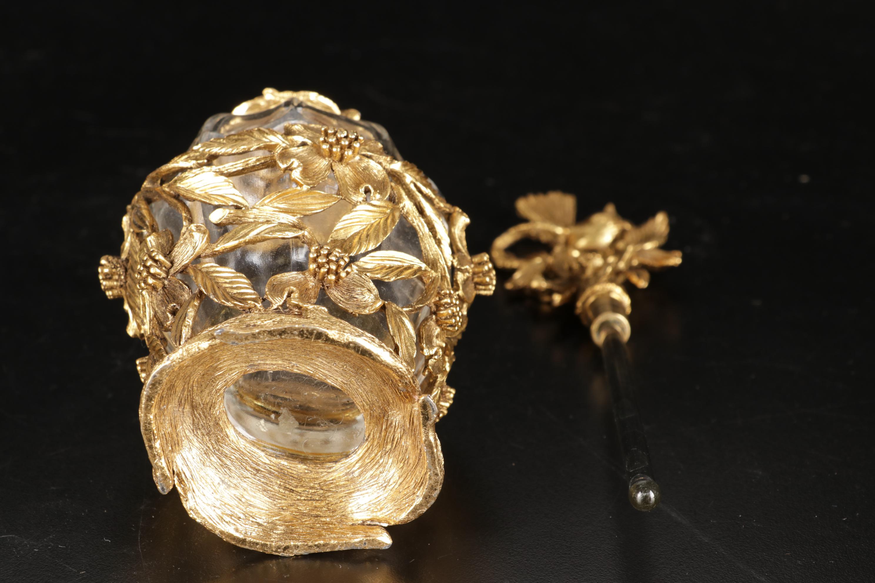 Lalique Anemone Paperweight, L'Air du Temps, Matson Ormolu on Glass Flacons