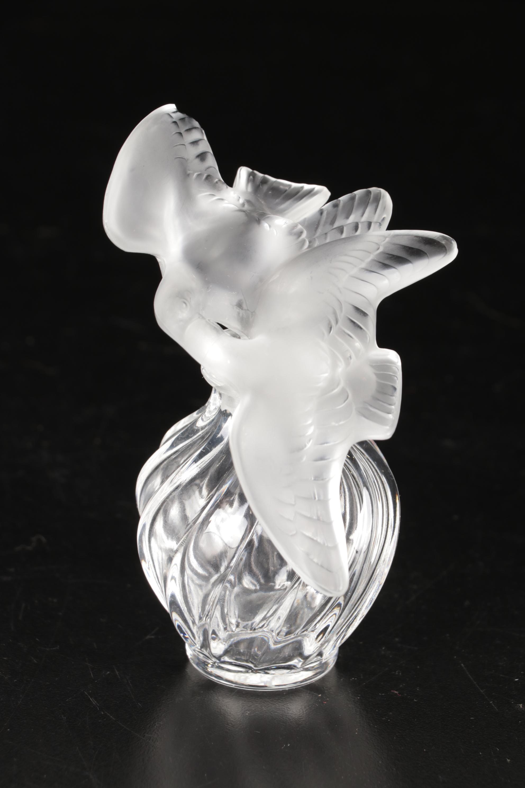 Lalique Anemone Paperweight, L'Air du Temps, Matson Ormolu on Glass Flacons
