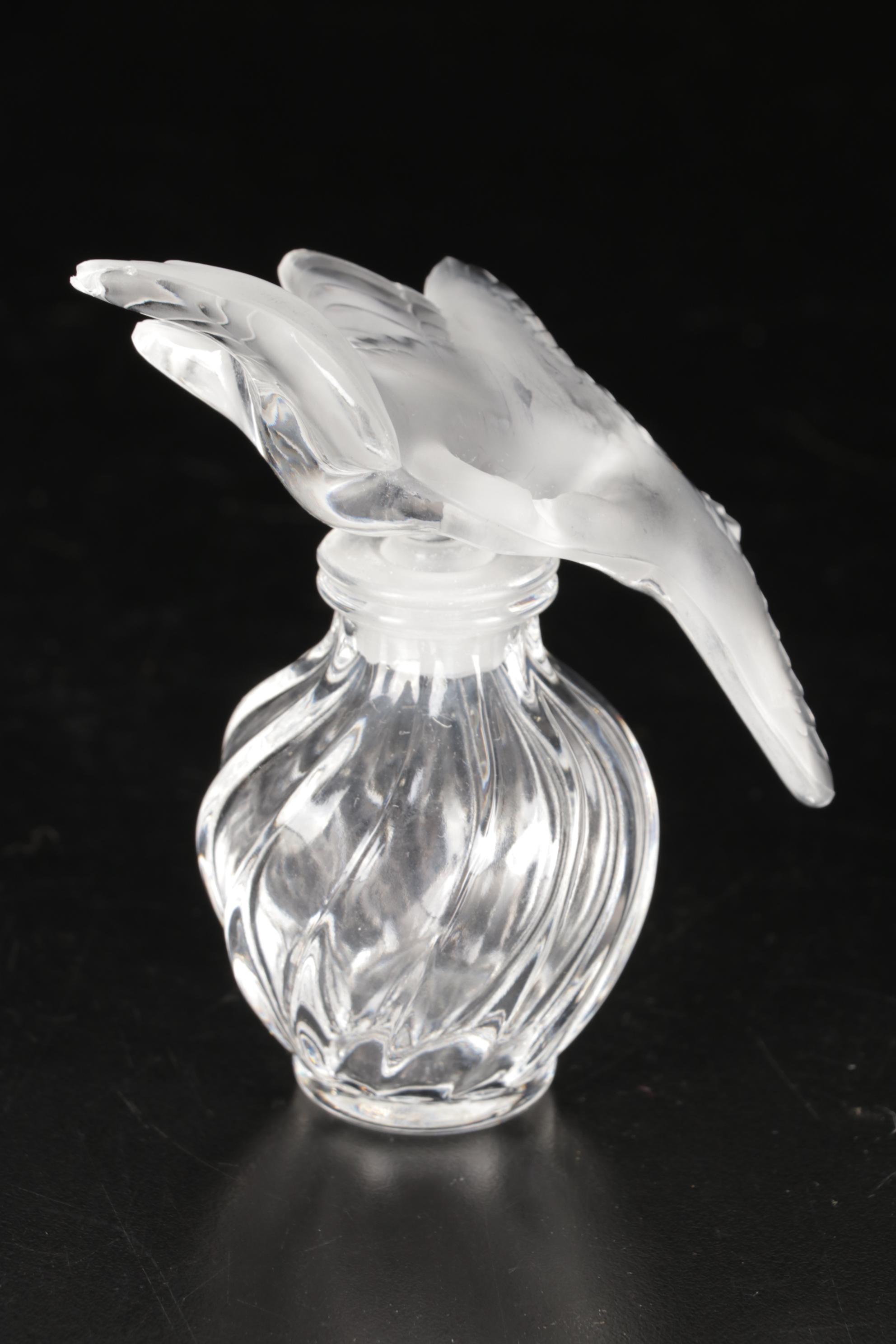 Lalique Anemone Paperweight, L'Air du Temps, Matson Ormolu on Glass Flacons