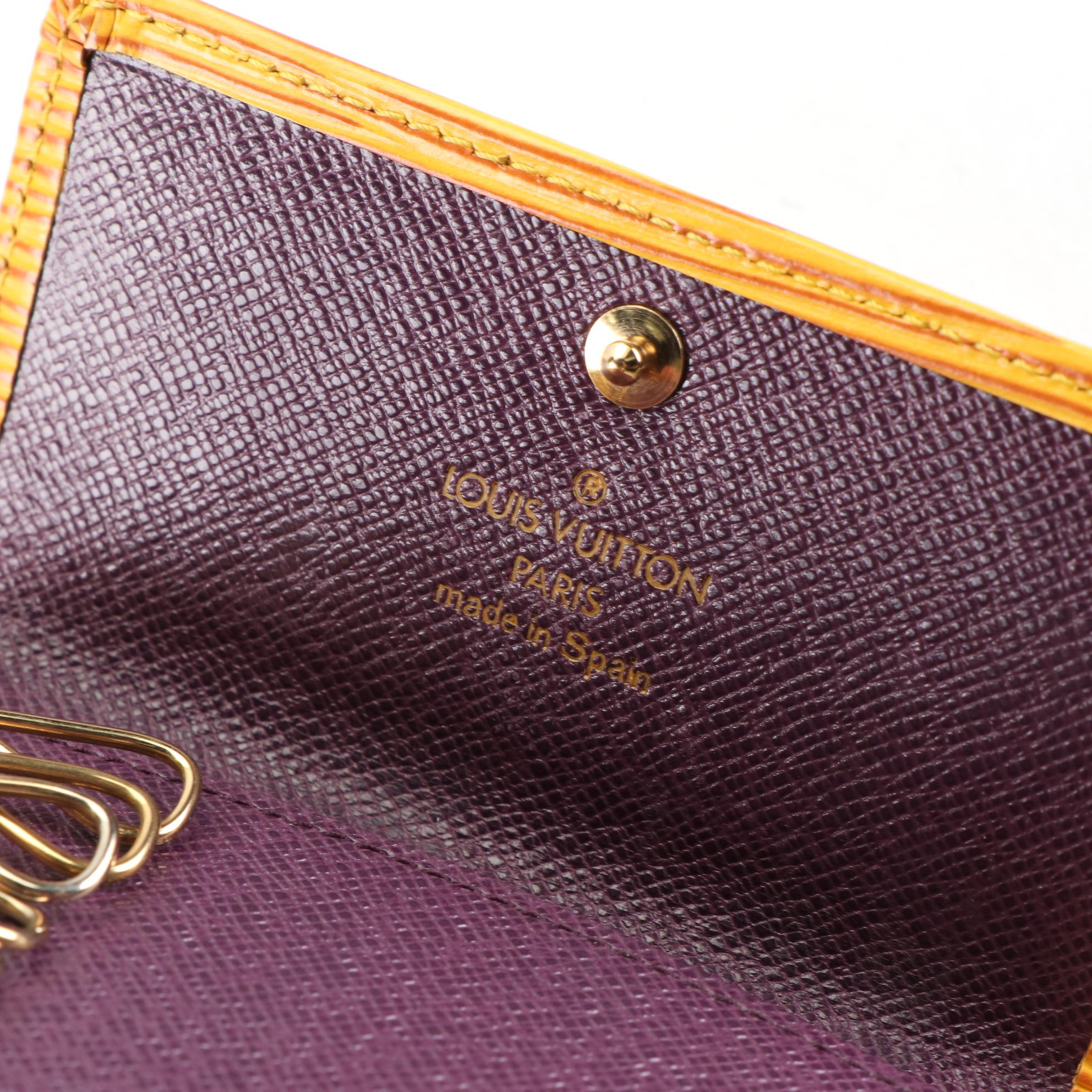 Louis Vuitton Four-Key Holder Case in Tassil Yellow Epi Leather
