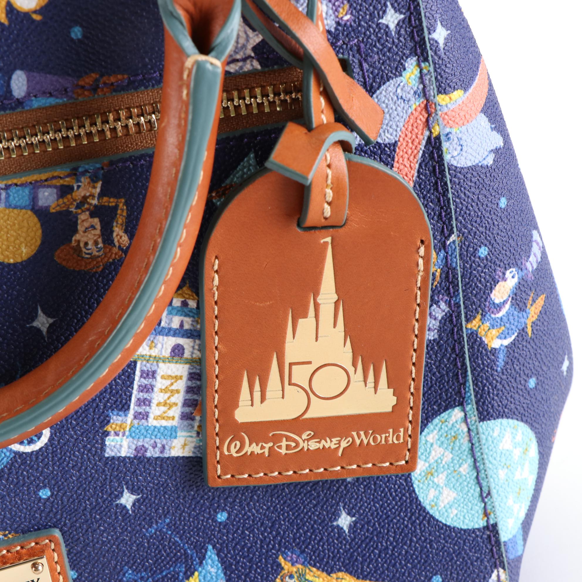 Dooney & Bourke Disney Celebration Print Satchel in Coated Canvas and Leather