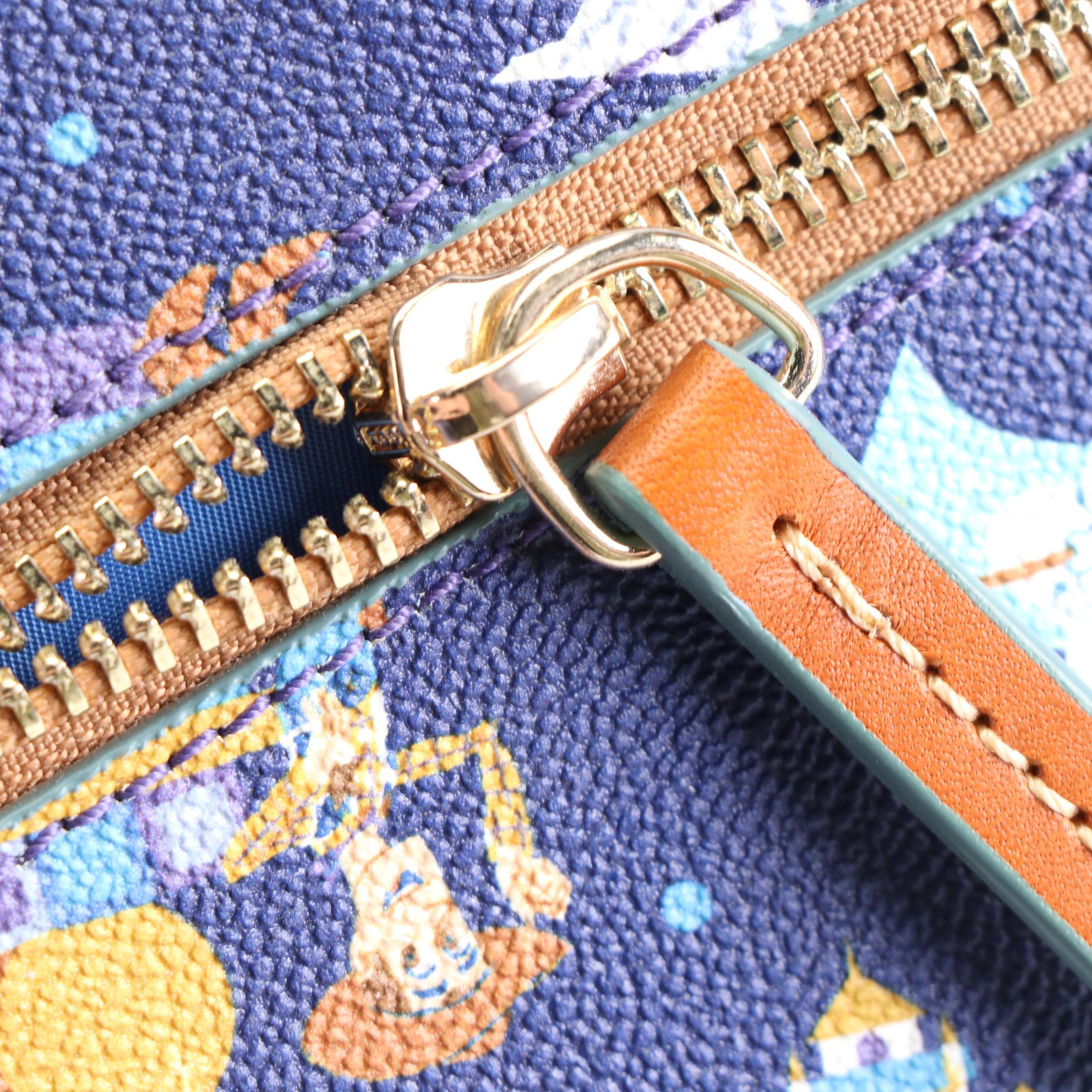 Dooney & Bourke Disney Celebration Print Satchel in Coated Canvas and Leather