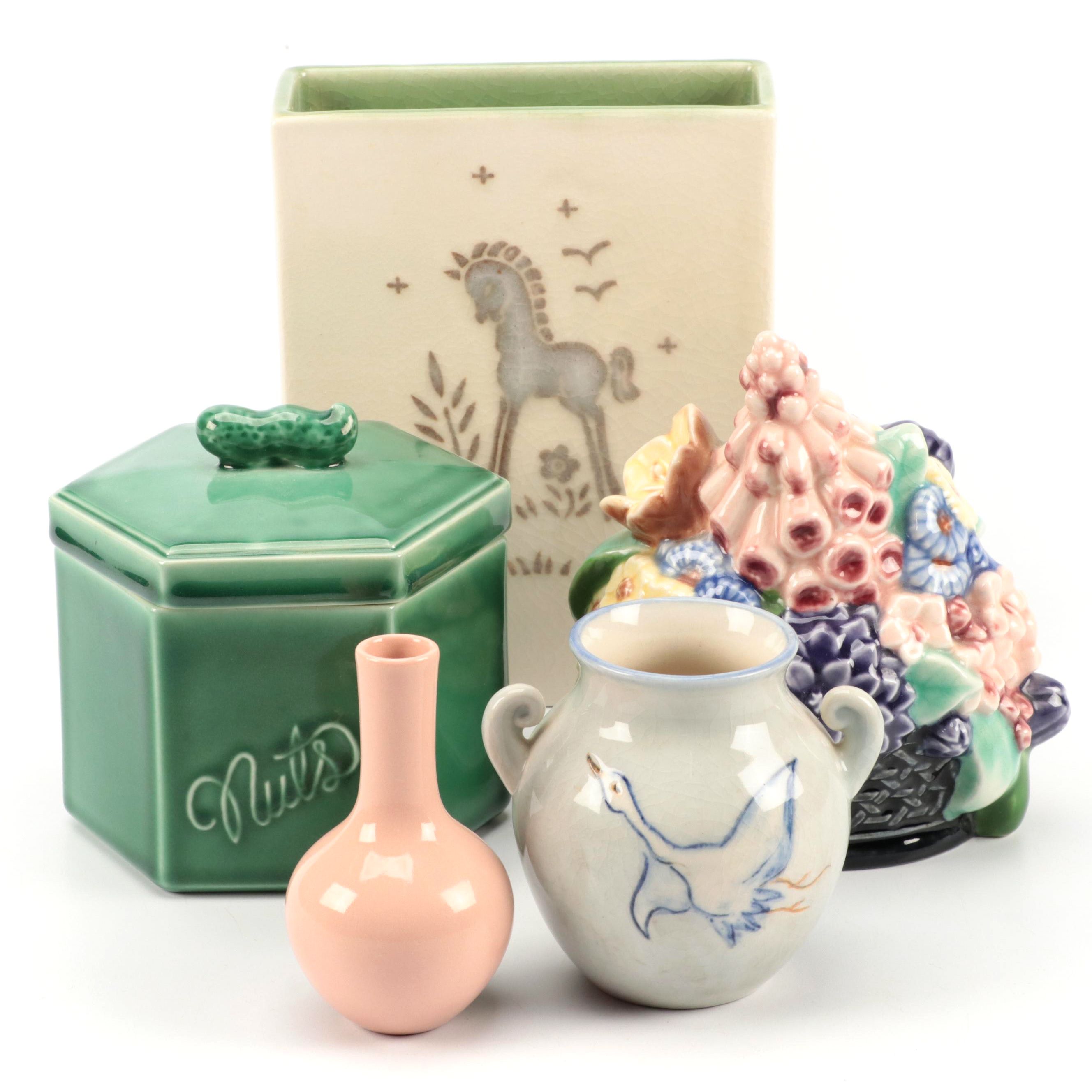 Wilhelmine Rehm for Rookwood Pottery Horse Motif Vase and More