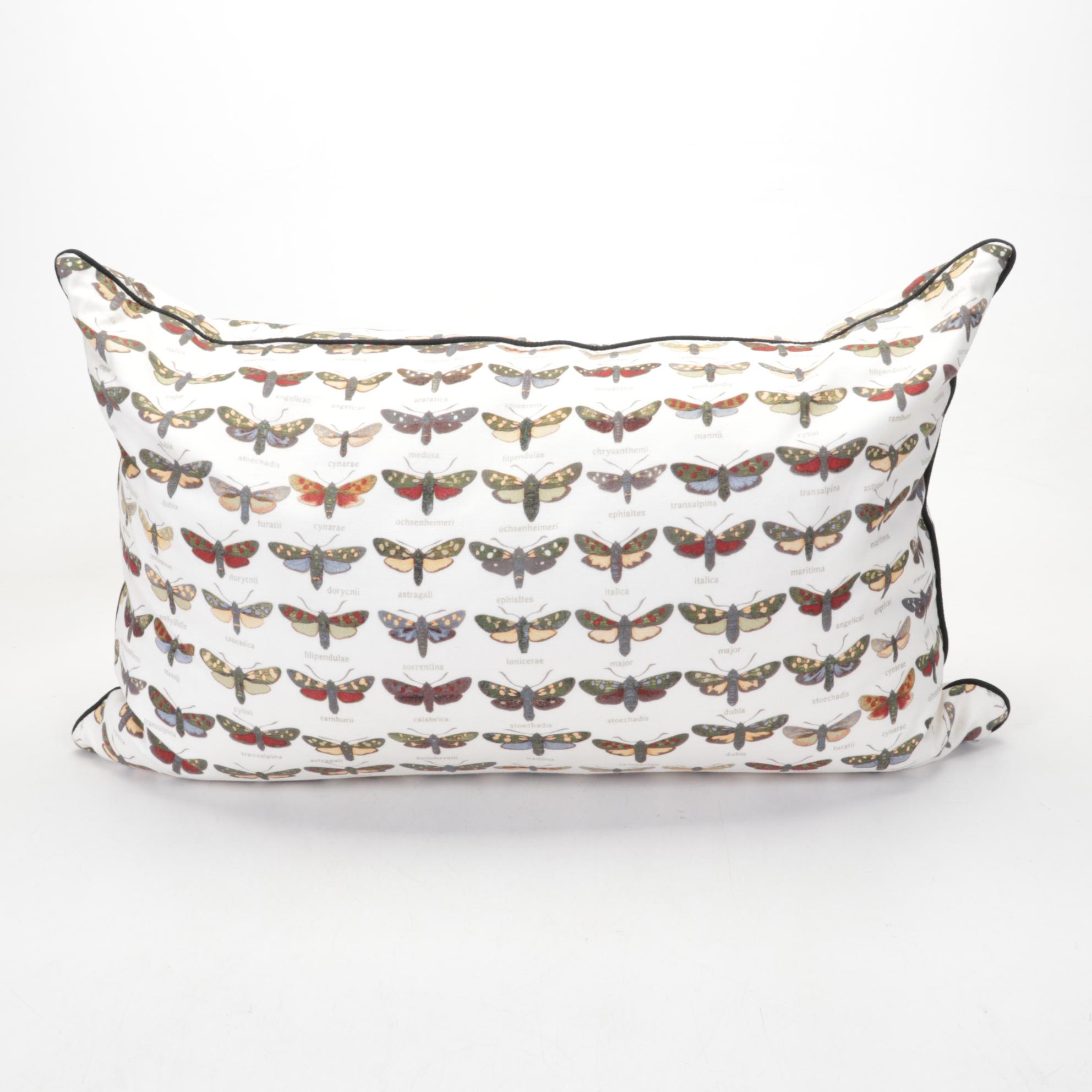 Brushed Nickel and Mica Table Lamp With Pottery Barn Decorator Pillows, More