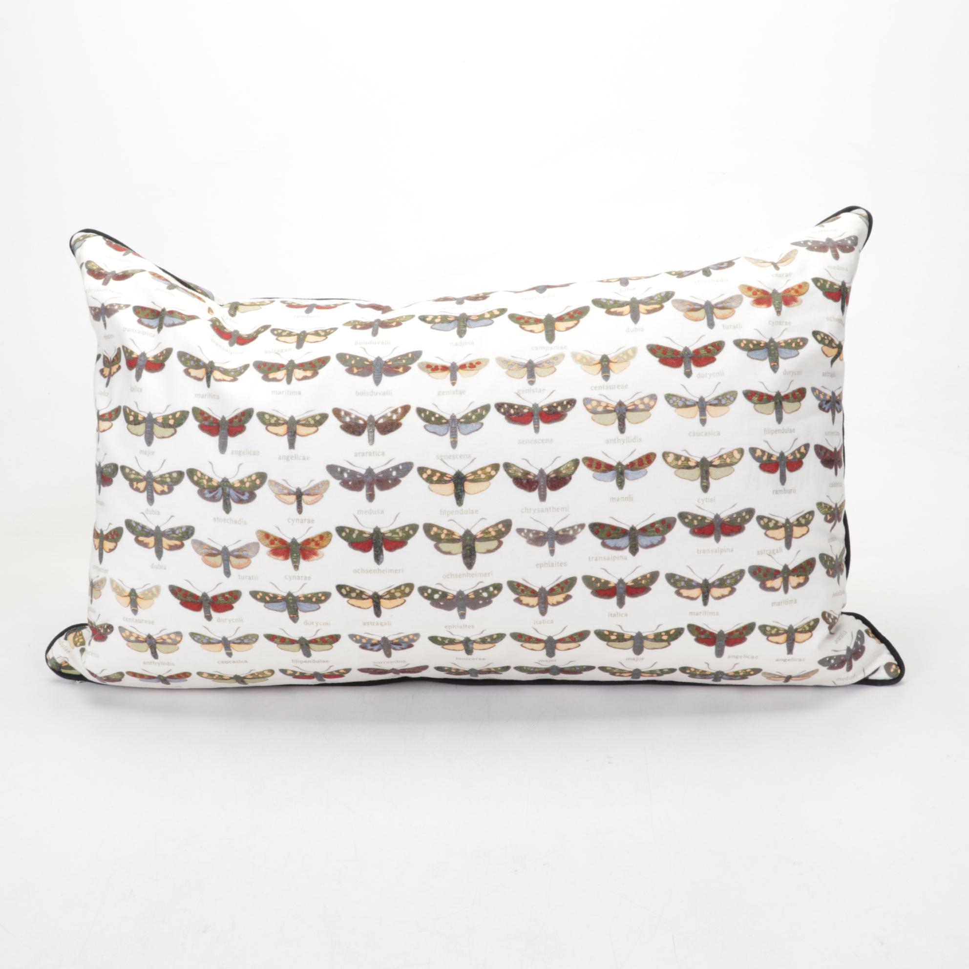 Brushed Nickel and Mica Table Lamp With Pottery Barn Decorator Pillows, More