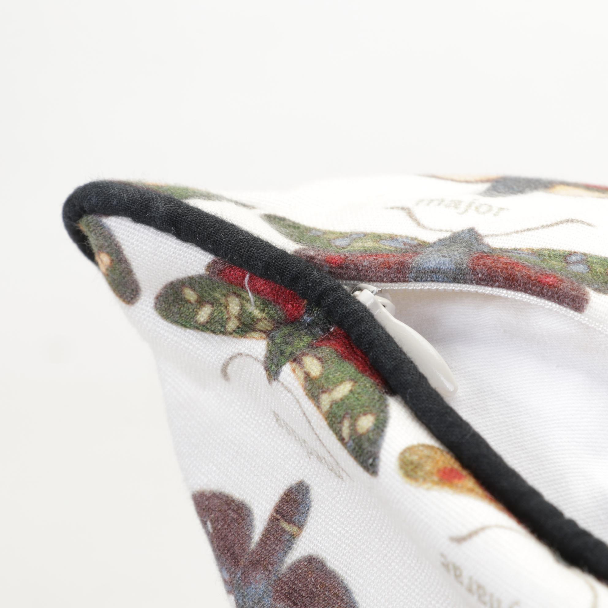 Brushed Nickel and Mica Table Lamp With Pottery Barn Decorator Pillows, More