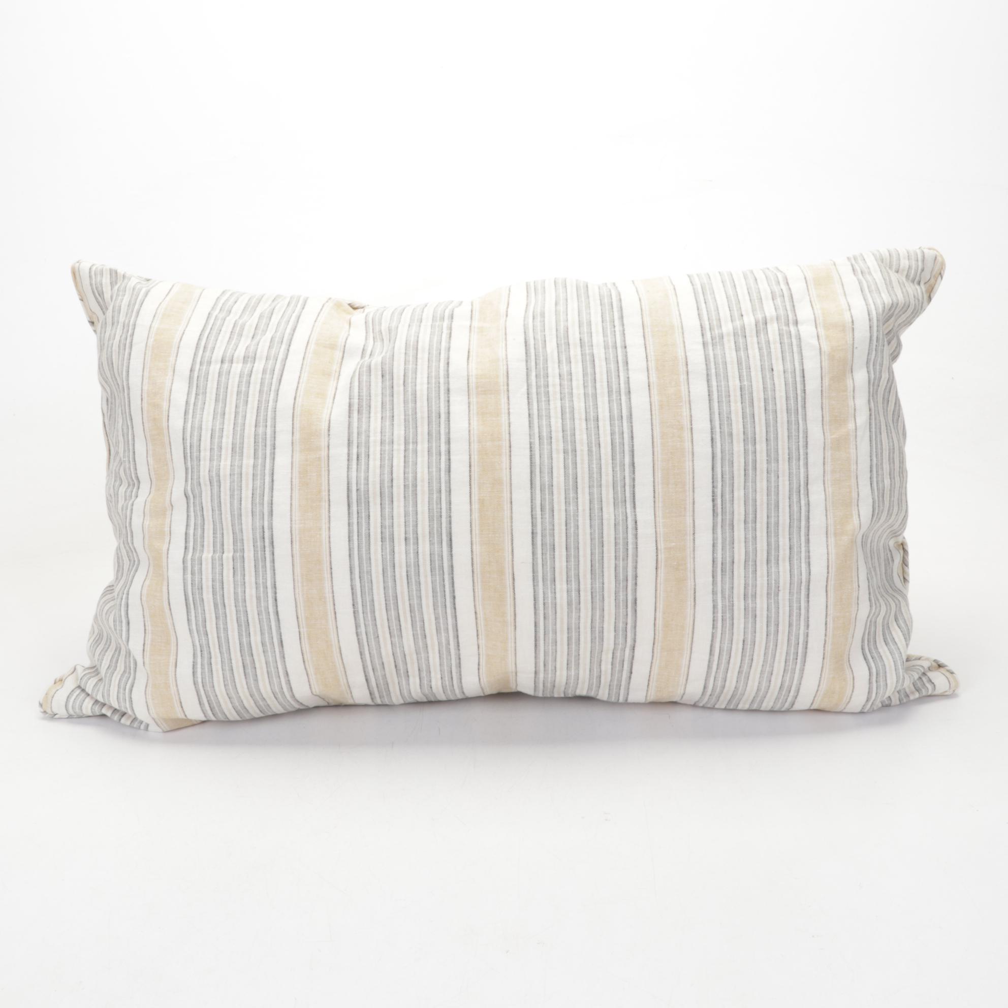 Brushed Nickel and Mica Table Lamp With Pottery Barn Decorator Pillows, More