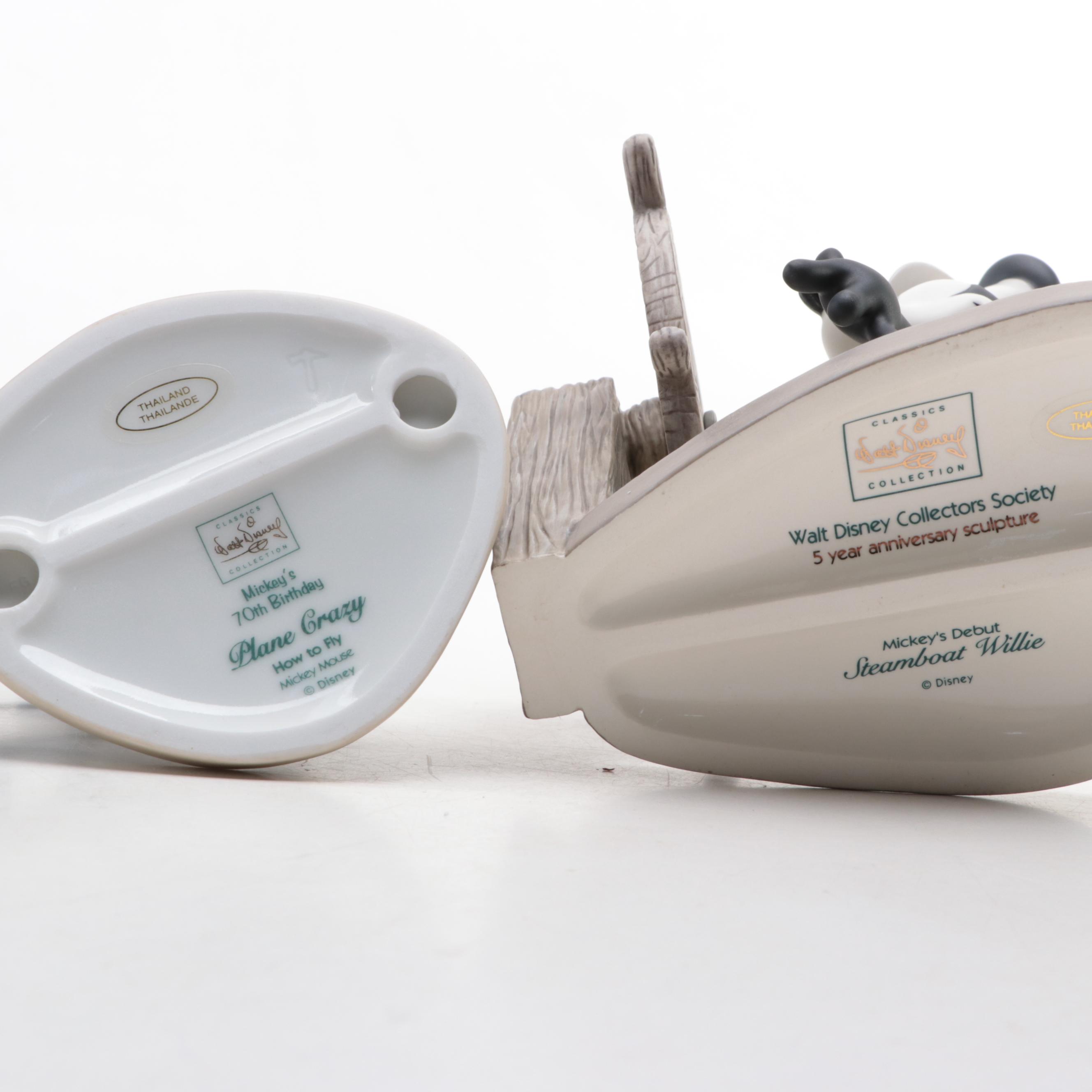 Walt Disney Collectors Society "Steamboat Willie" and More Disney Figurines