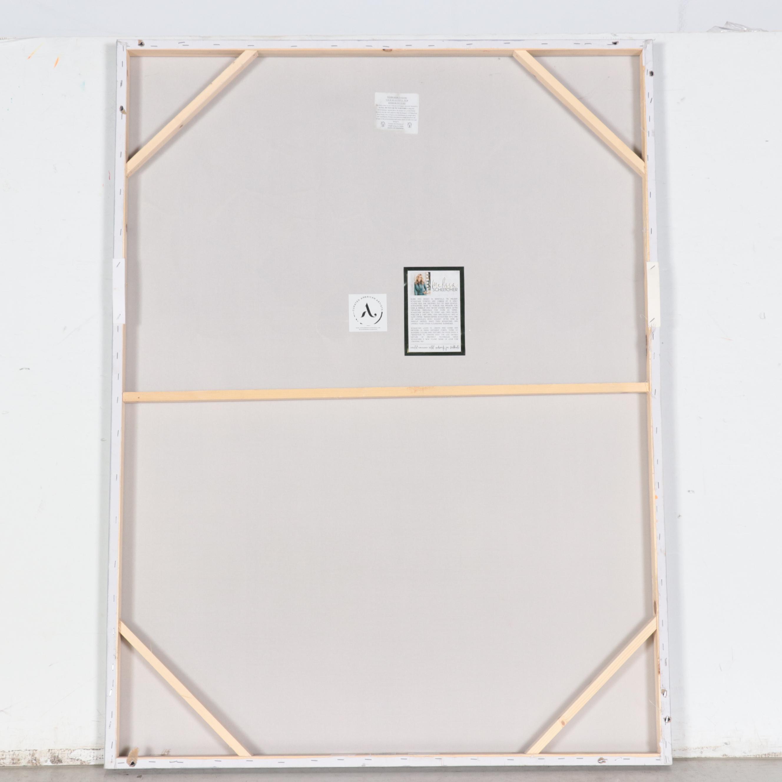 Melissa Schleicher Abstract Ombre Mixed Media on Canvas