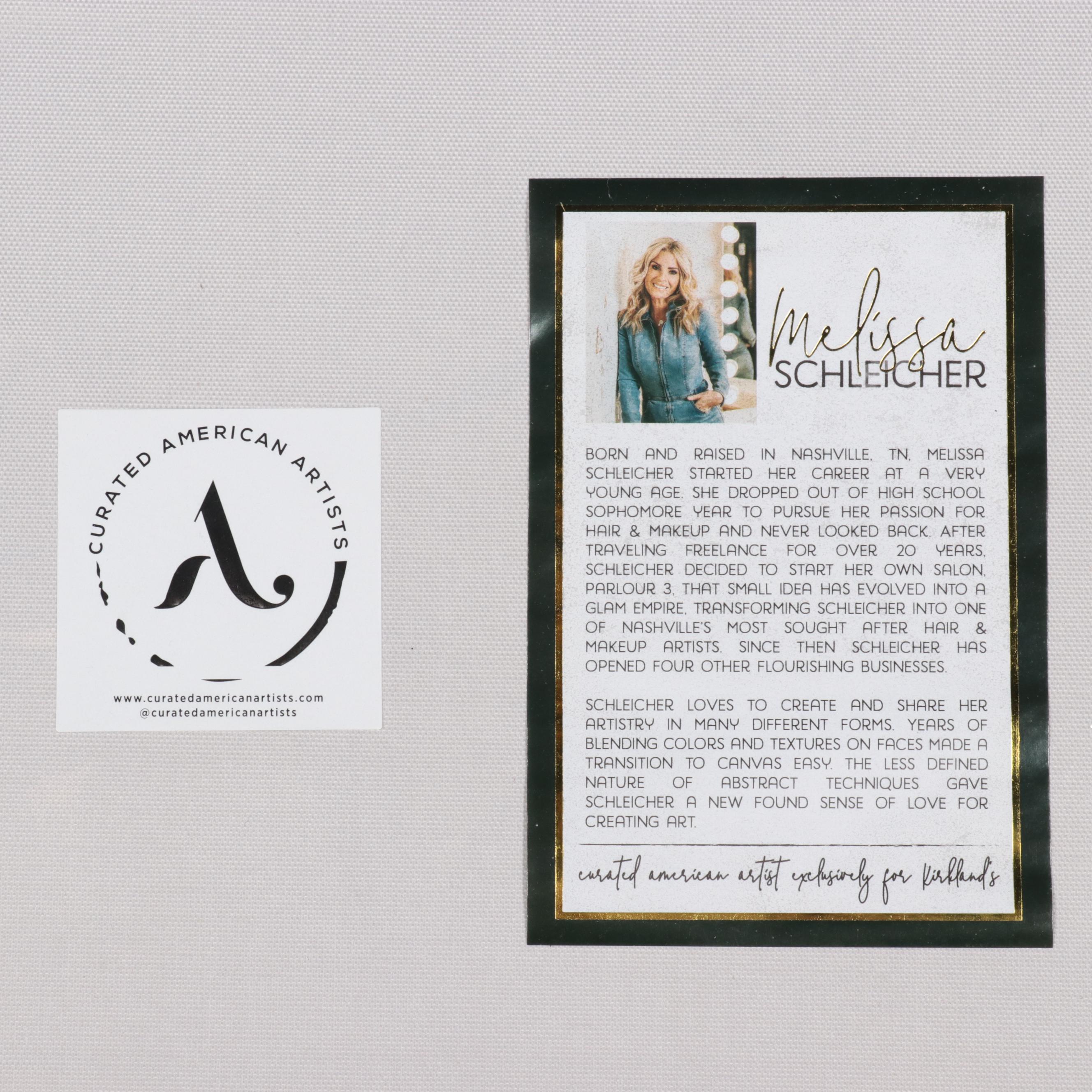 Melissa Schleicher Abstract Ombre Mixed Media on Canvas