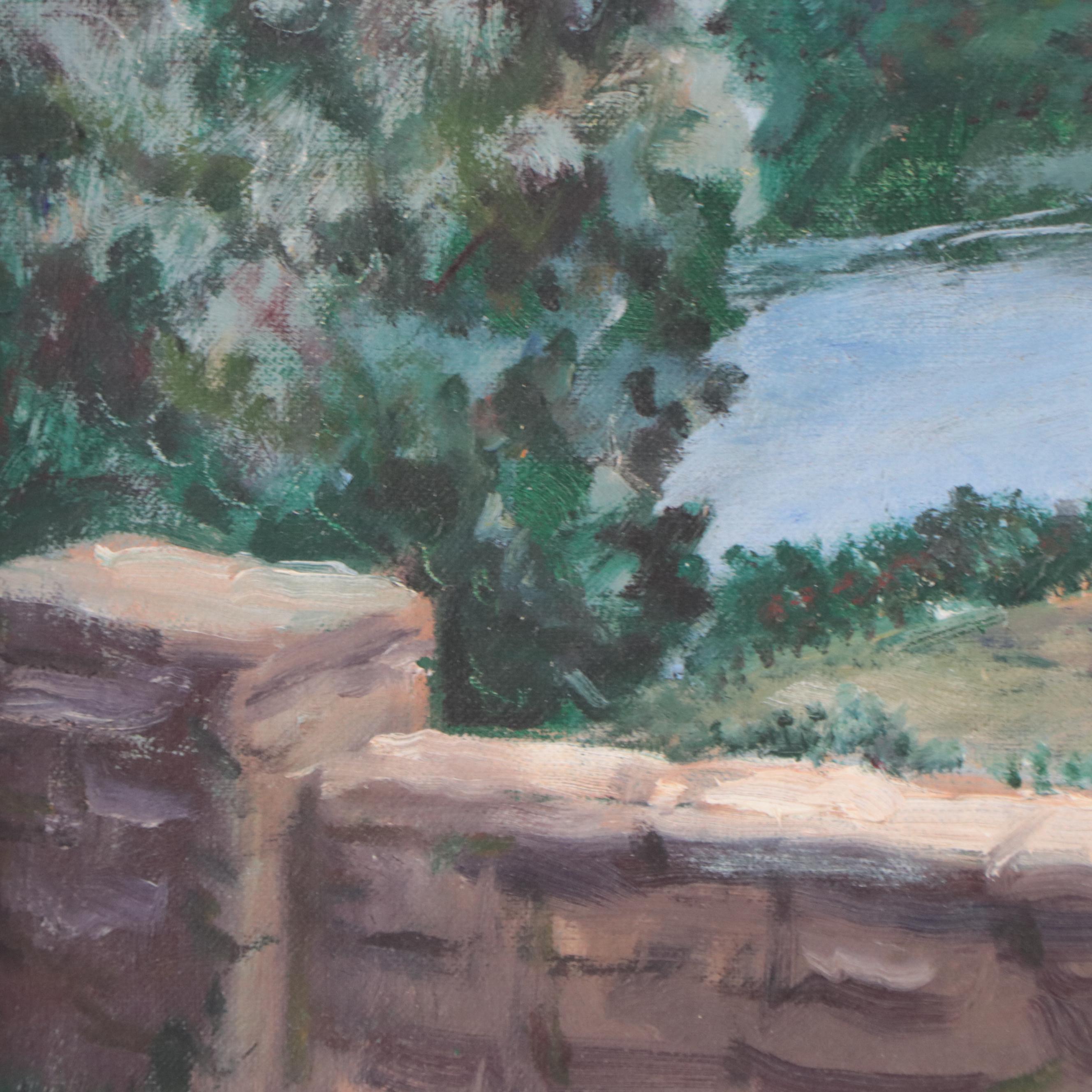 P. Rigge Landscape Oil Painting, Mid-20th Century