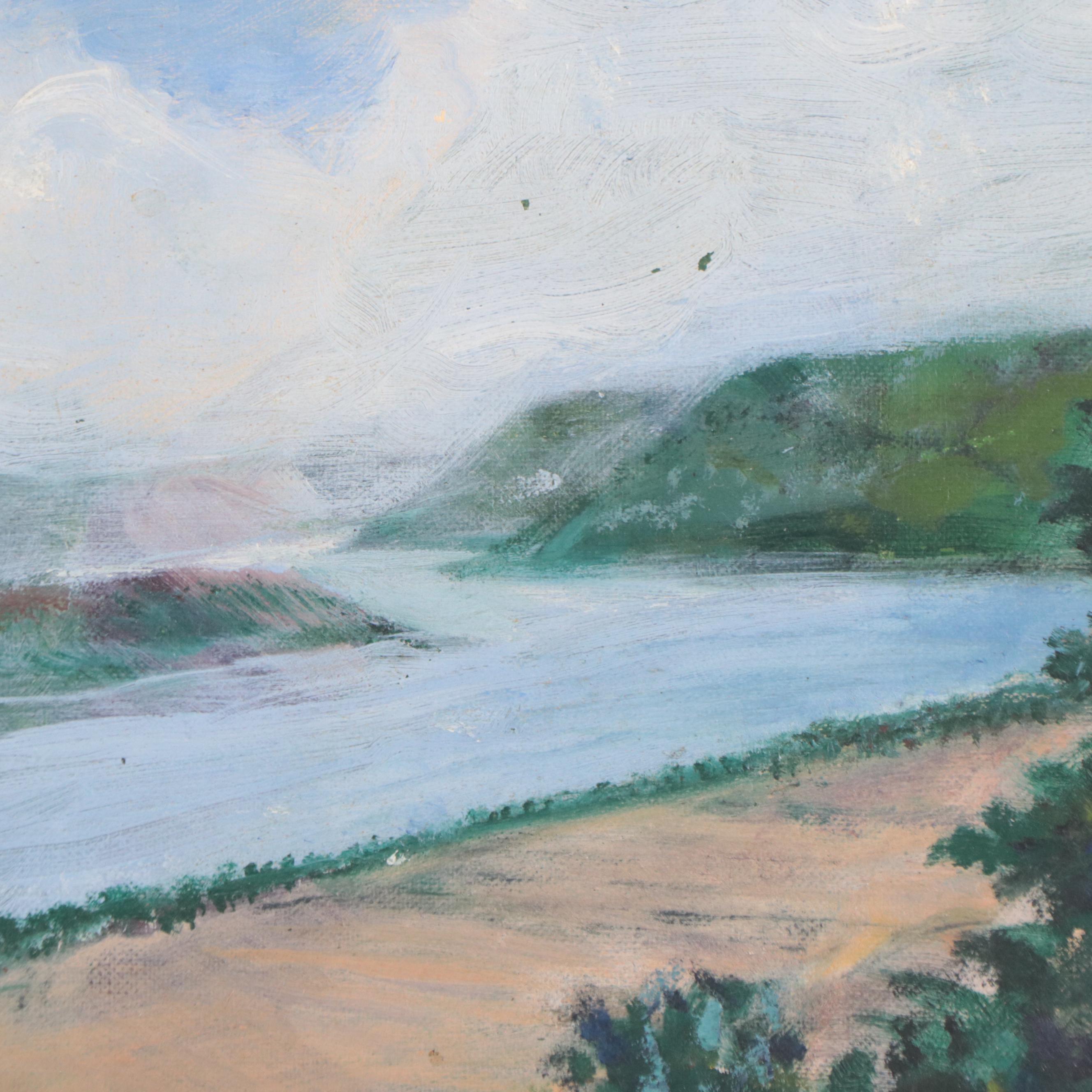 P. Rigge Landscape Oil Painting, Mid-20th Century