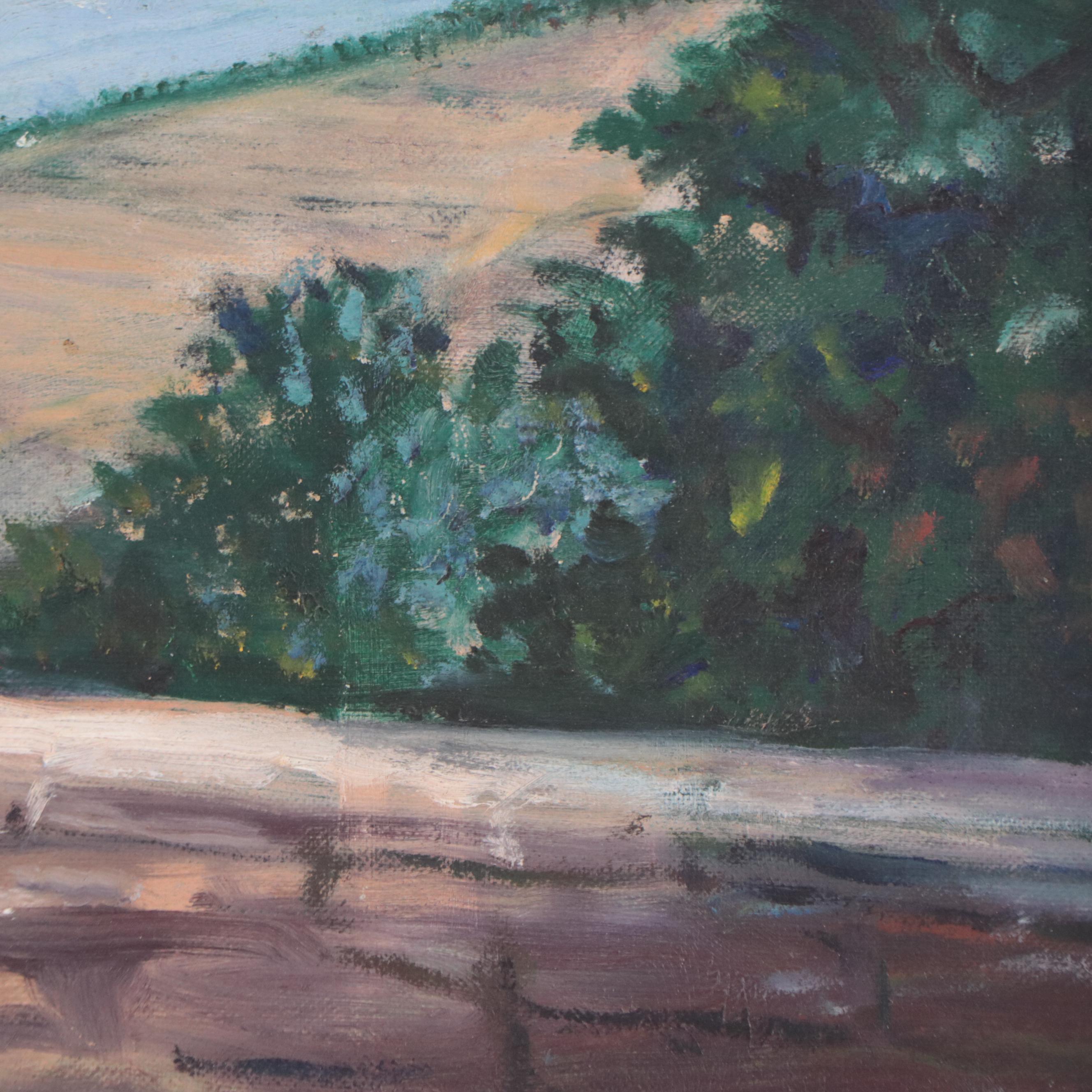 P. Rigge Landscape Oil Painting, Mid-20th Century