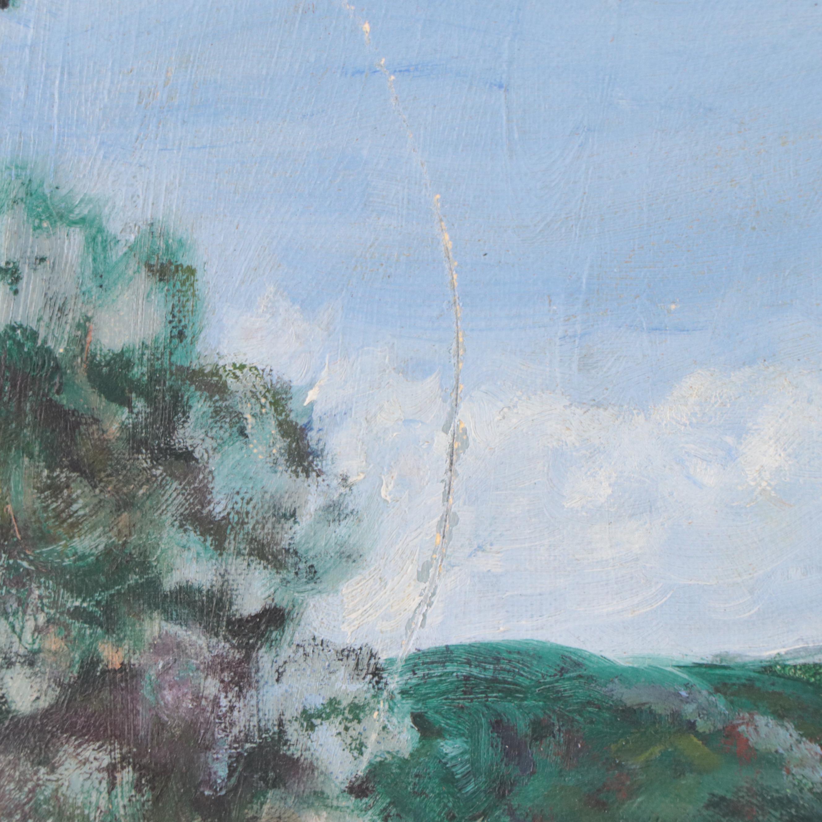 P. Rigge Landscape Oil Painting, Mid-20th Century