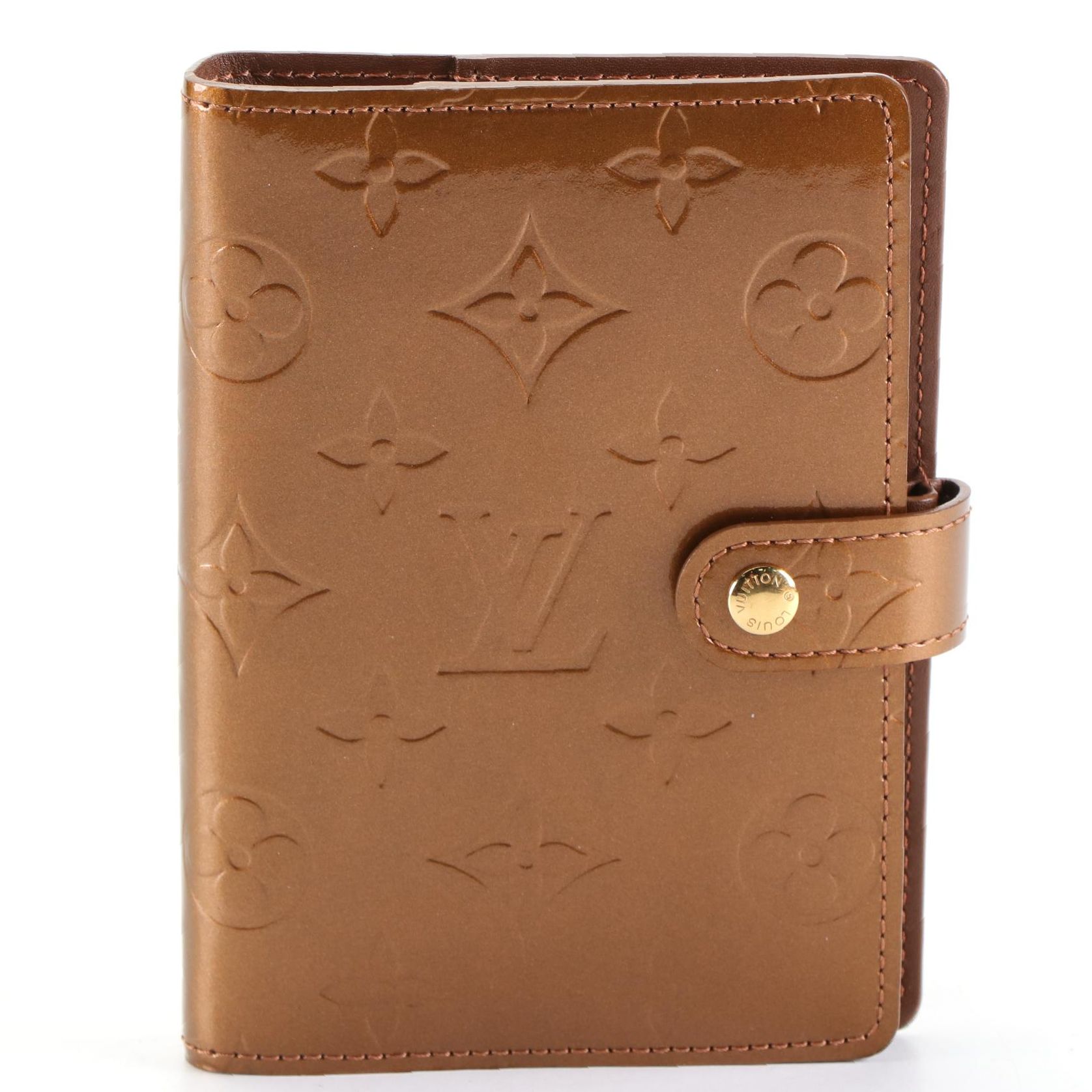 Louis Vuitton Agenda Cover in Bronze Monogram Vernis