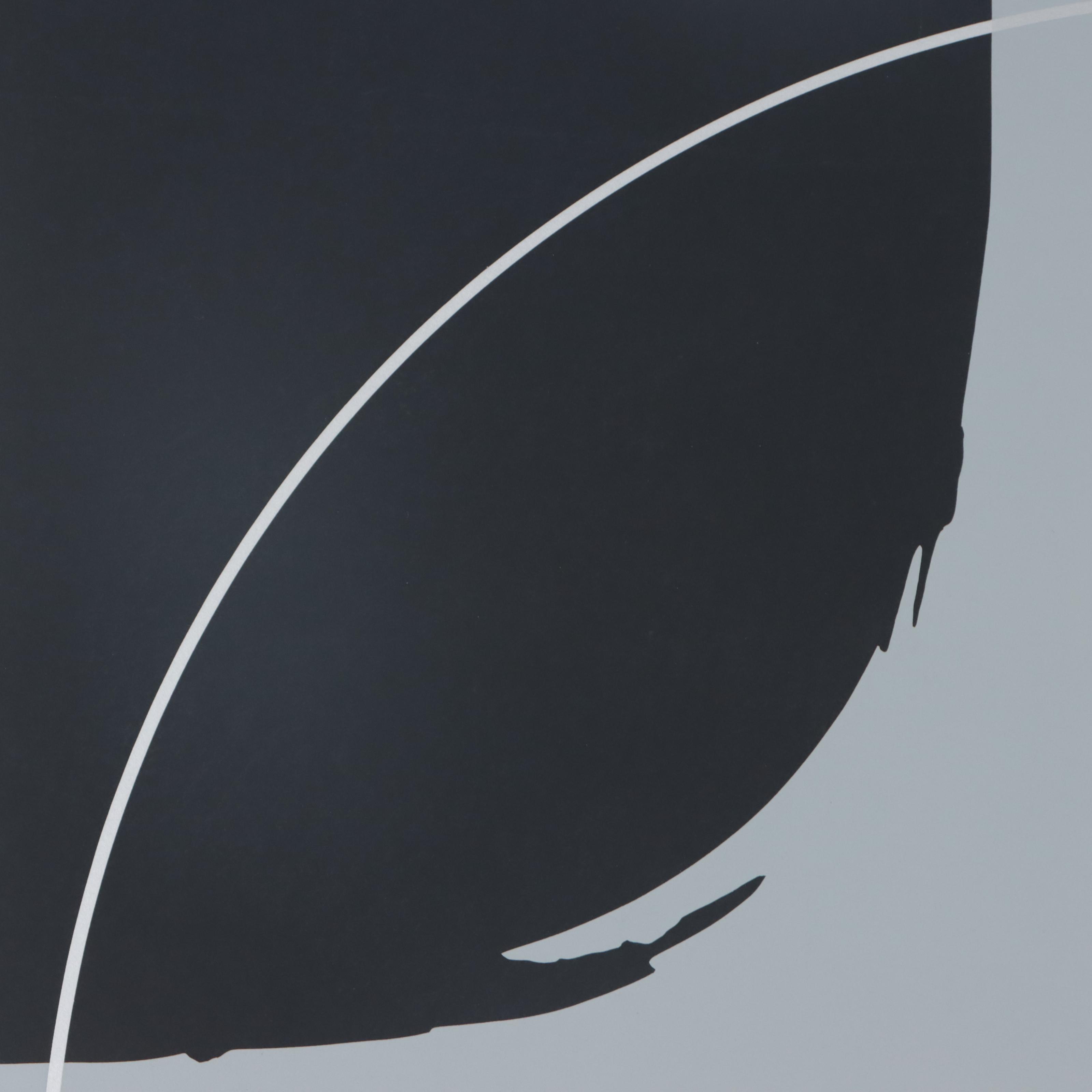 Thomas W. Benton Abstract Serigraph "Earthline Red," 1981