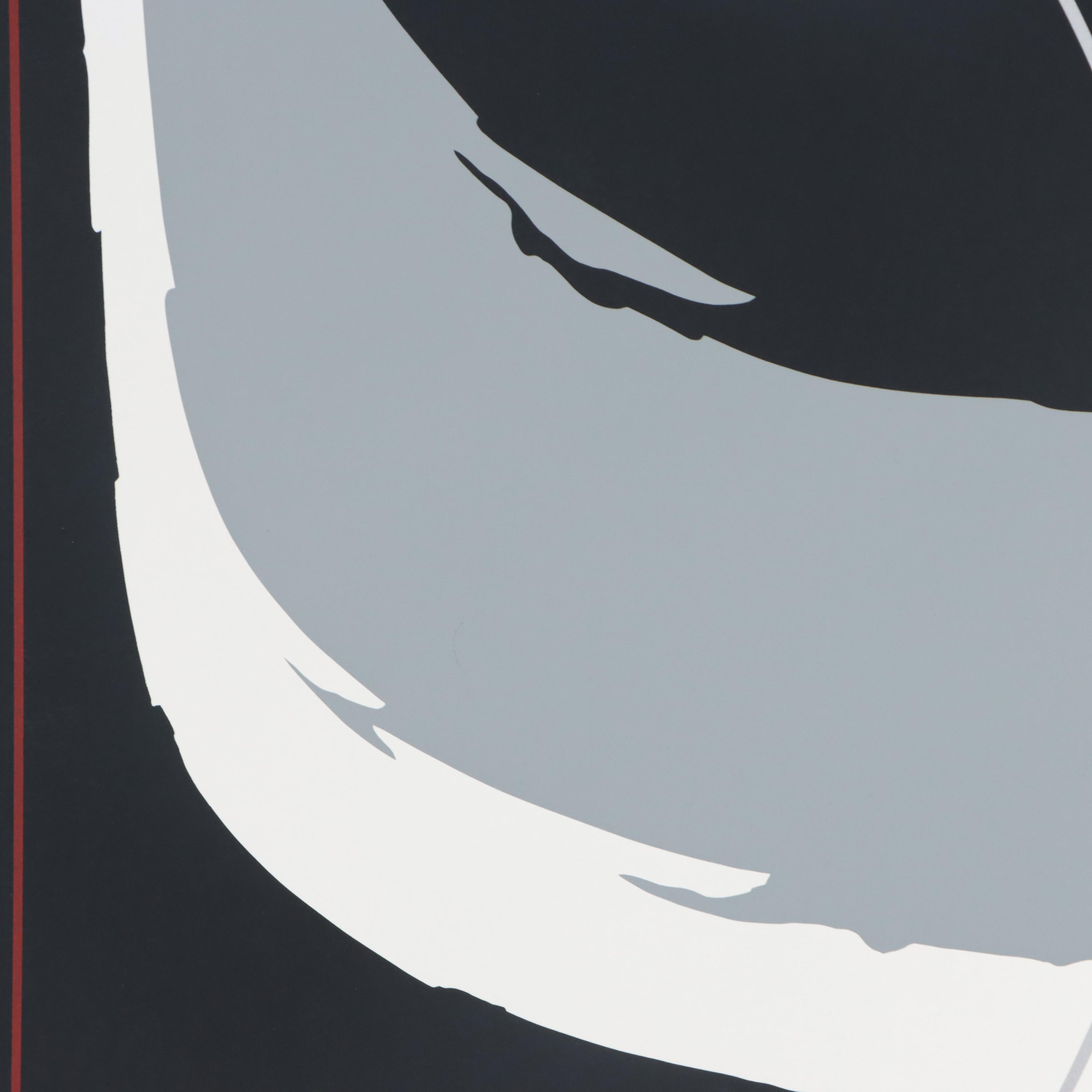 Thomas W. Benton Abstract Serigraph "Earthline Red," 1981