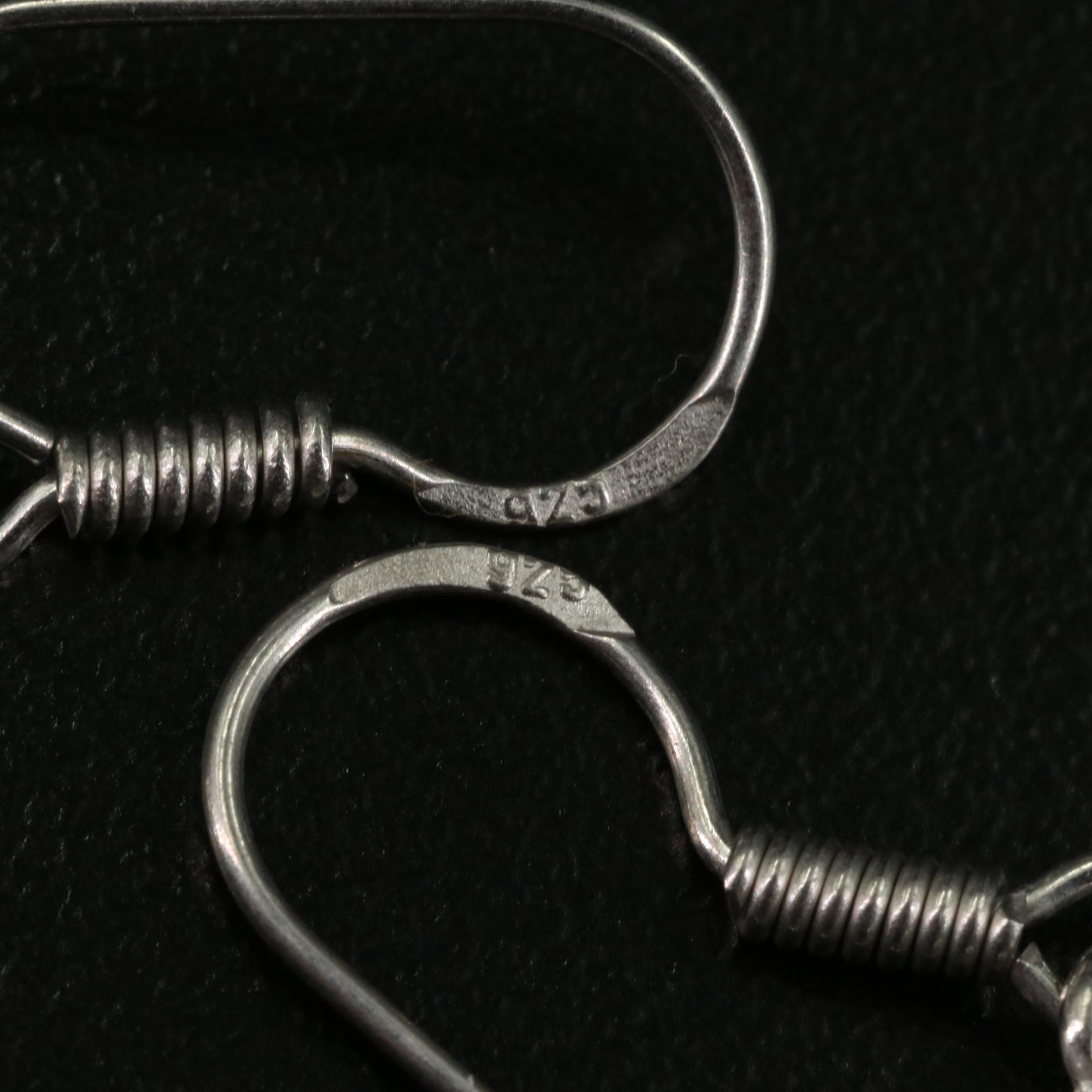 Sterling Citrine Drop Earrings