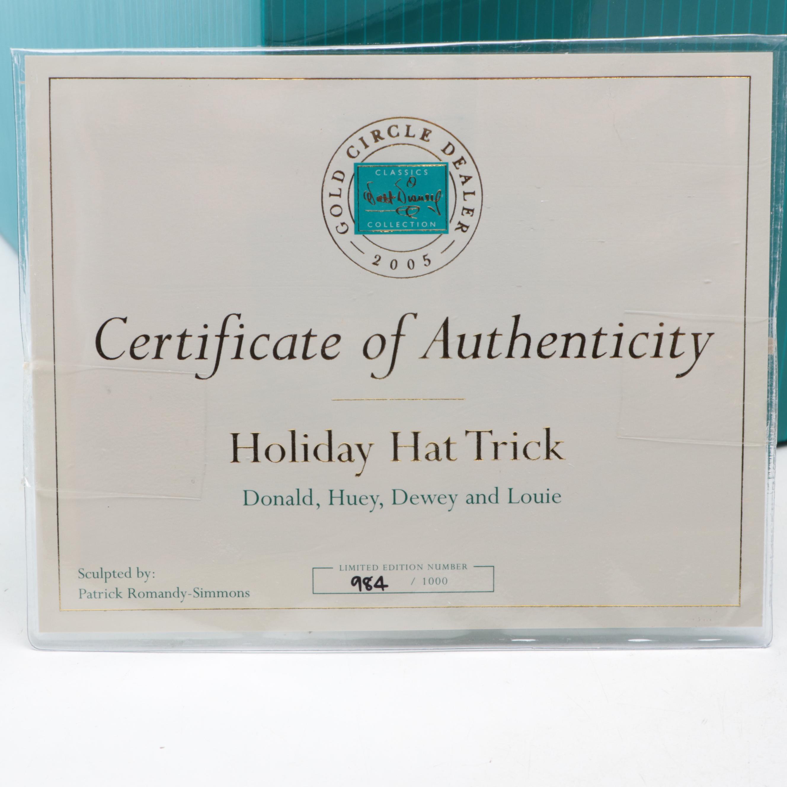 Walt Disney Classics Collection "Holiday Hat Trick" Figural Group