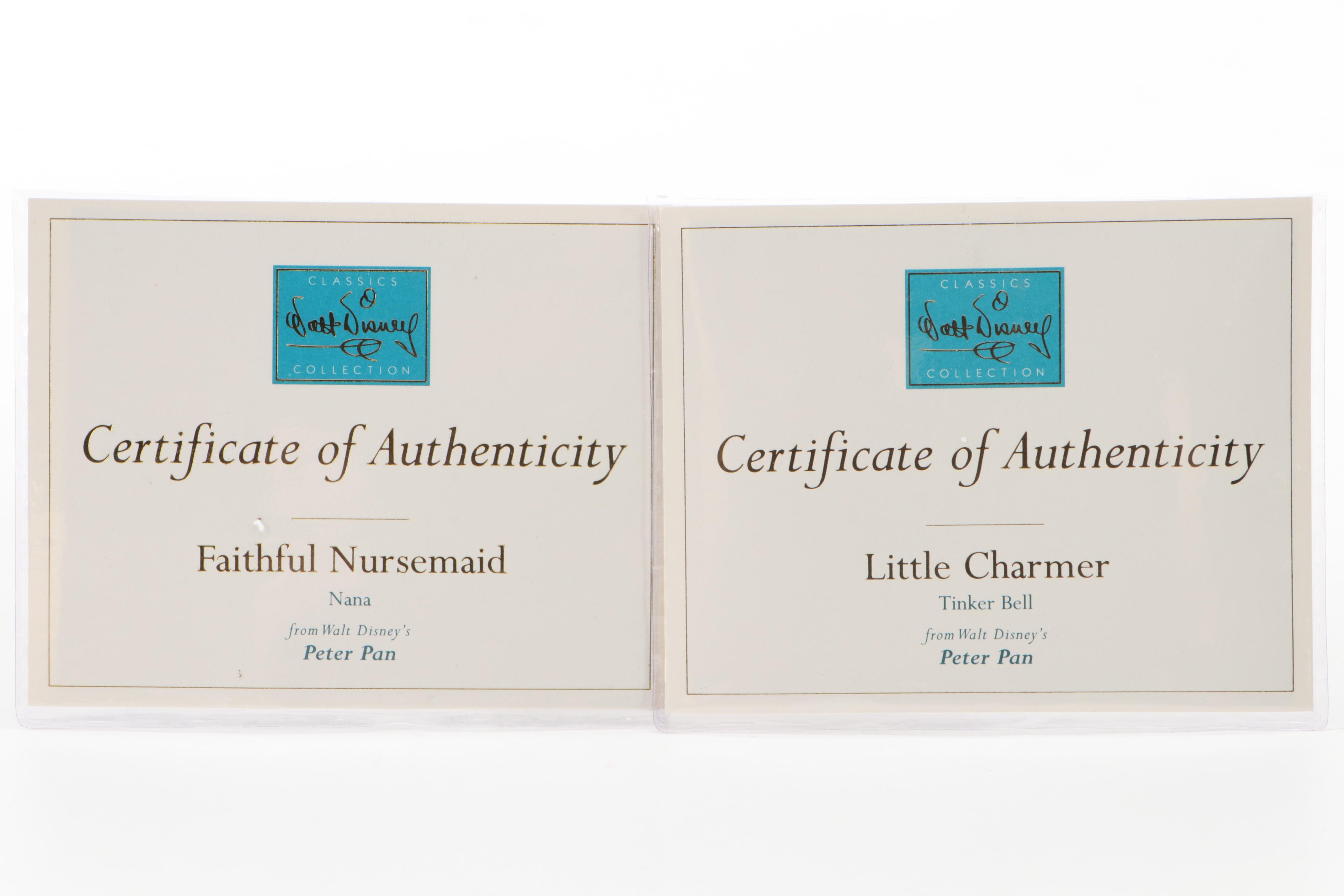 Walt Disney Collectors Society "Pixie in Peril" and More Peter Pan Figurines