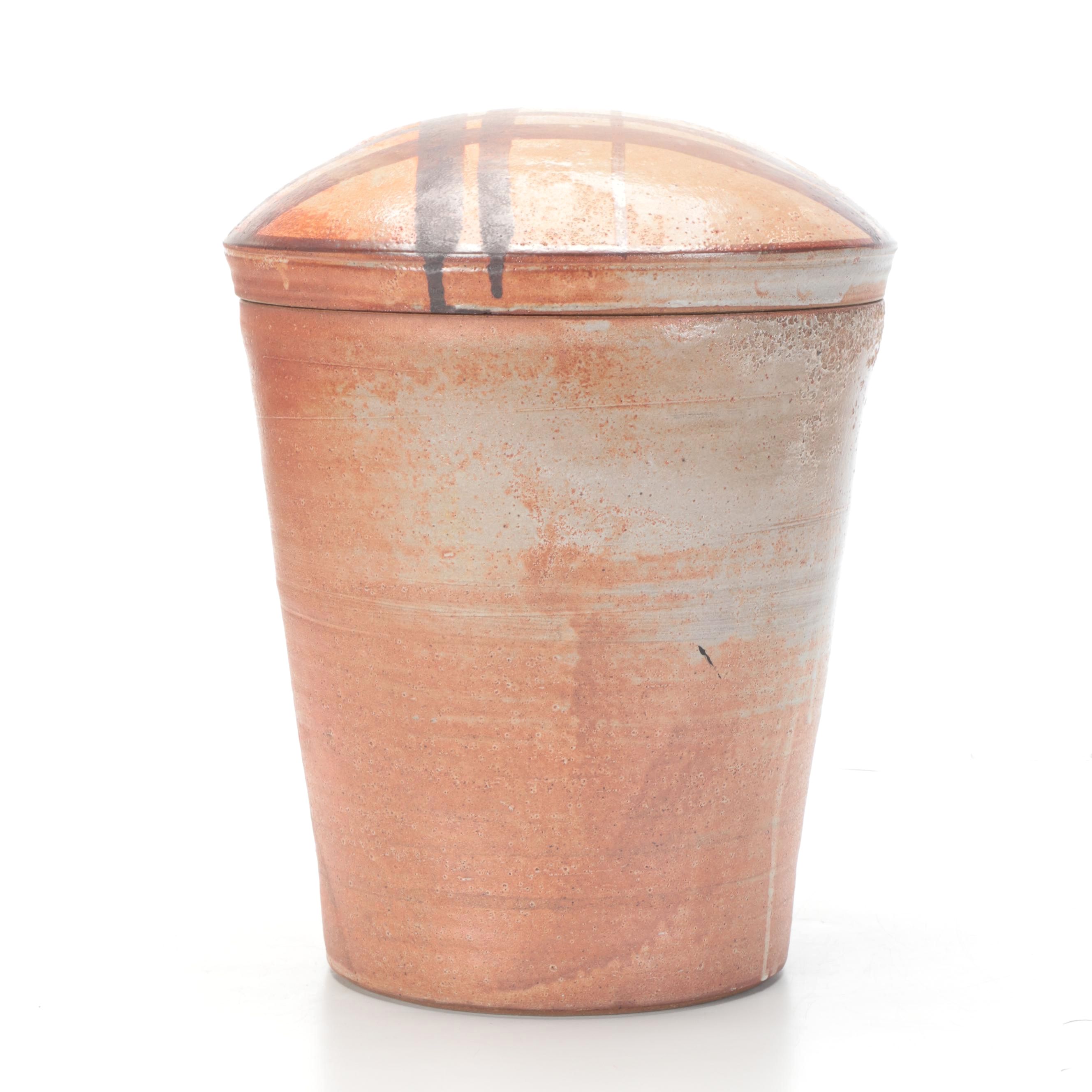 Art Pottery Stoneware Lidded Vessel